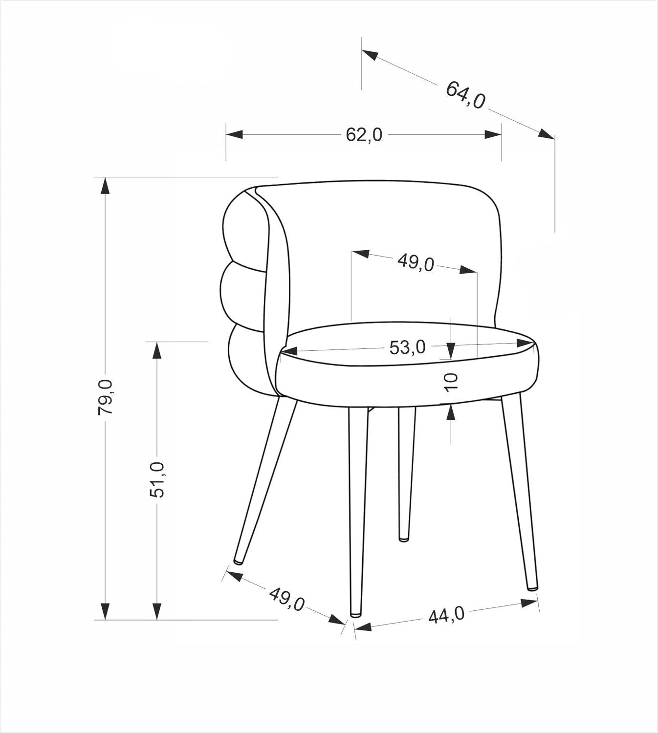 Krēsls Borif 62/64/79/51 cm bēšs - N1 Home