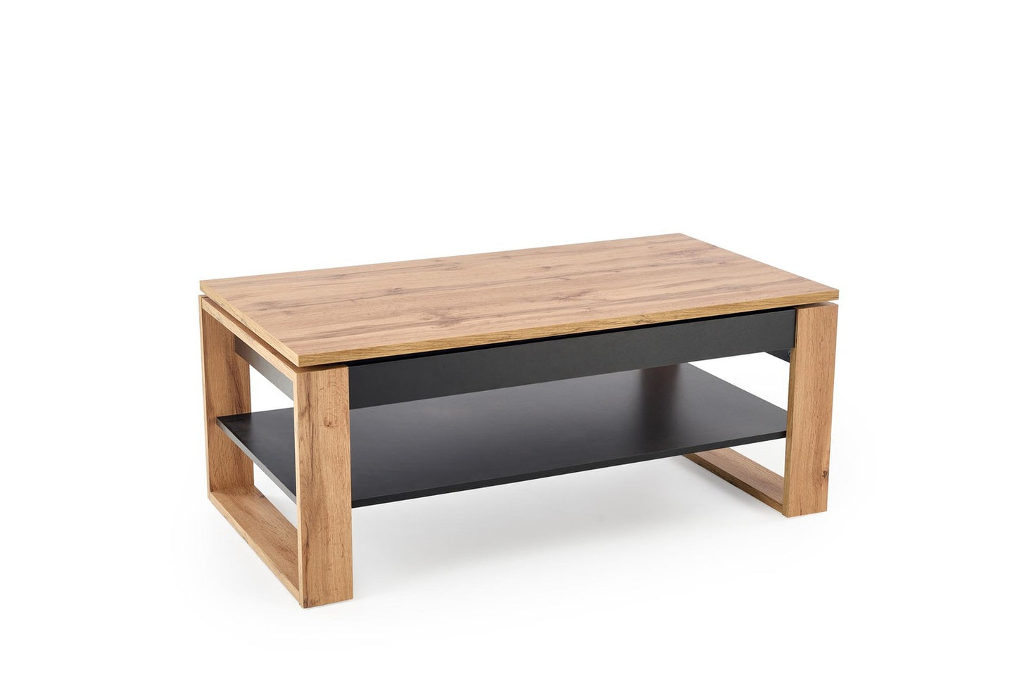 Kafijas galds Bets 114/65-92/50-72 cm amatnieku ozols/melns - N1 Home