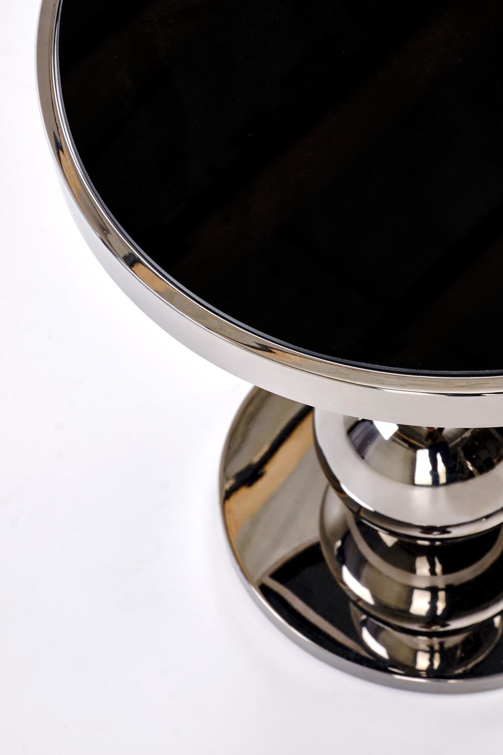 Kafijas galds Carlif 40/46 cm melns/sudrabs - N1 Home