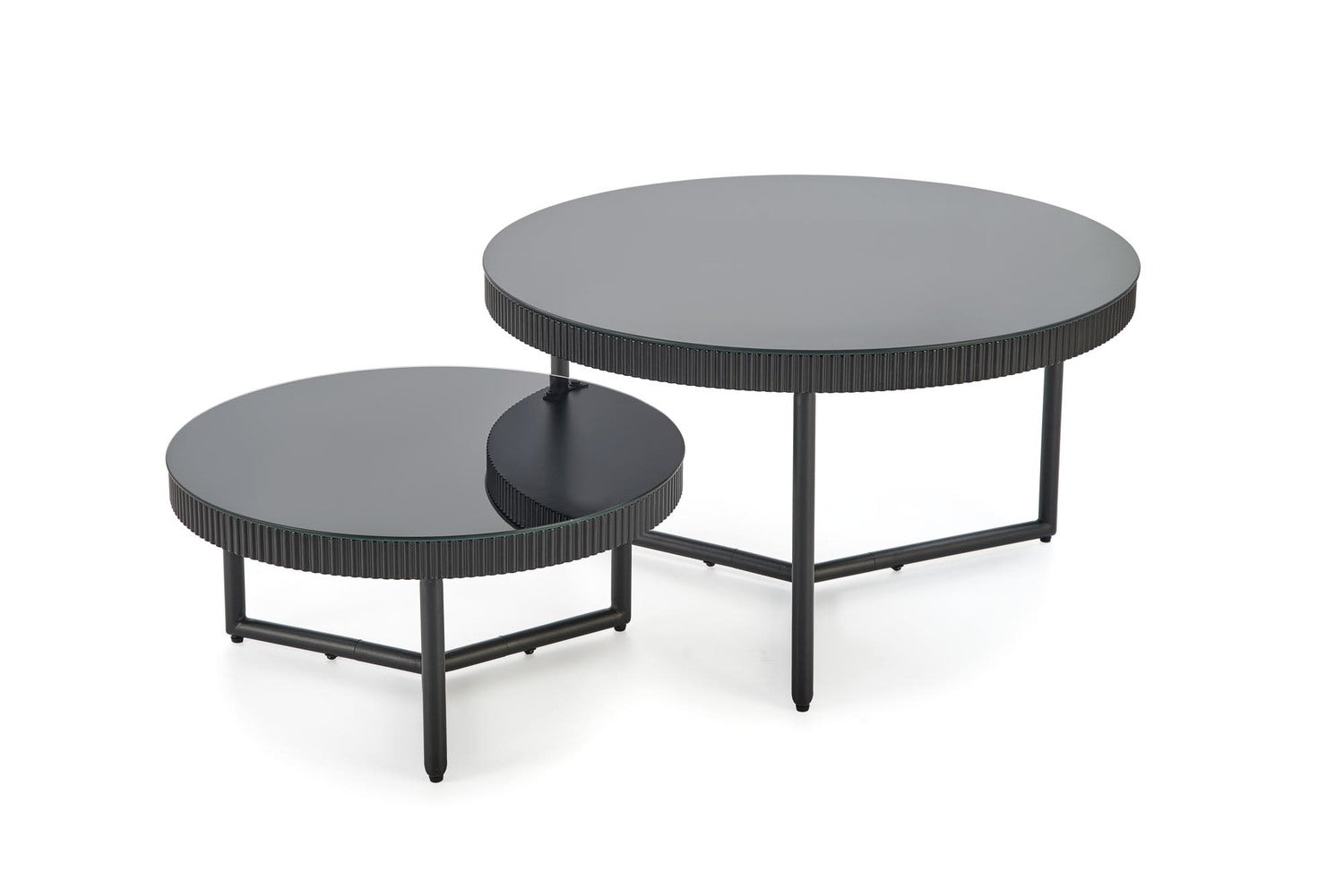 Kafijas galds Kosmo 80/45; 60/30 cm melns - N1 Home