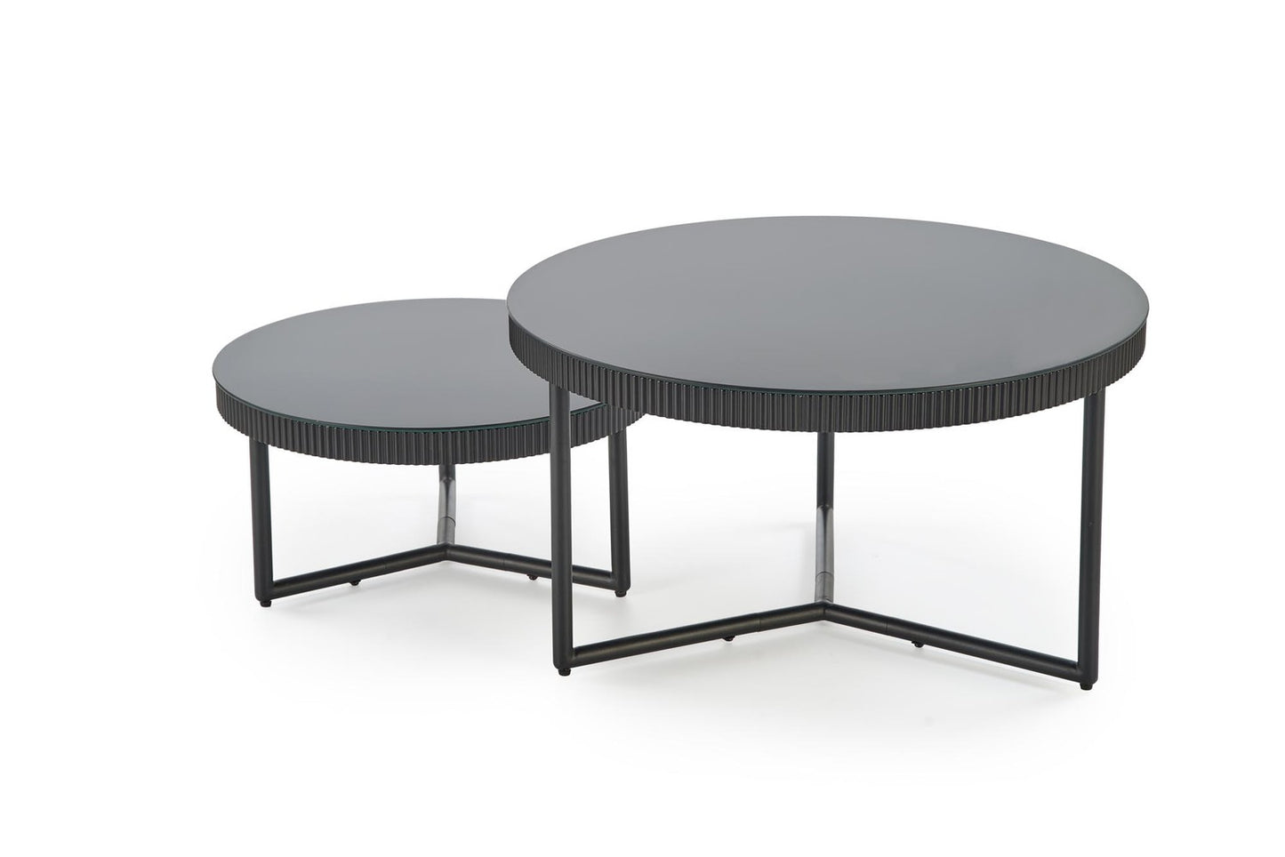 Kafijas galds Kosmo 80/45; 60/30 cm melns - N1 Home