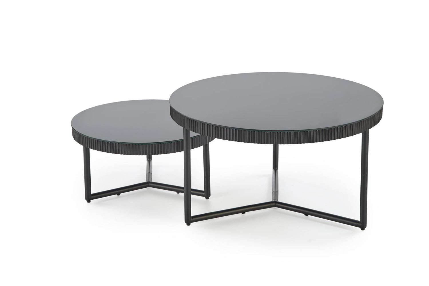 Kafijas galds Kosmo 80/45; 60/30 cm melns - N1 Home