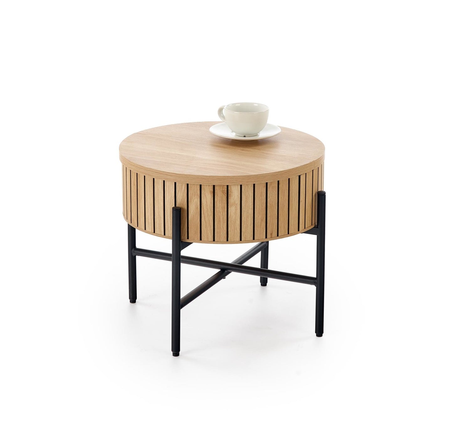 Kafijas galds Dans (2) 67/50 cm un 40/36 cm dabīgs/melns - N1 Home