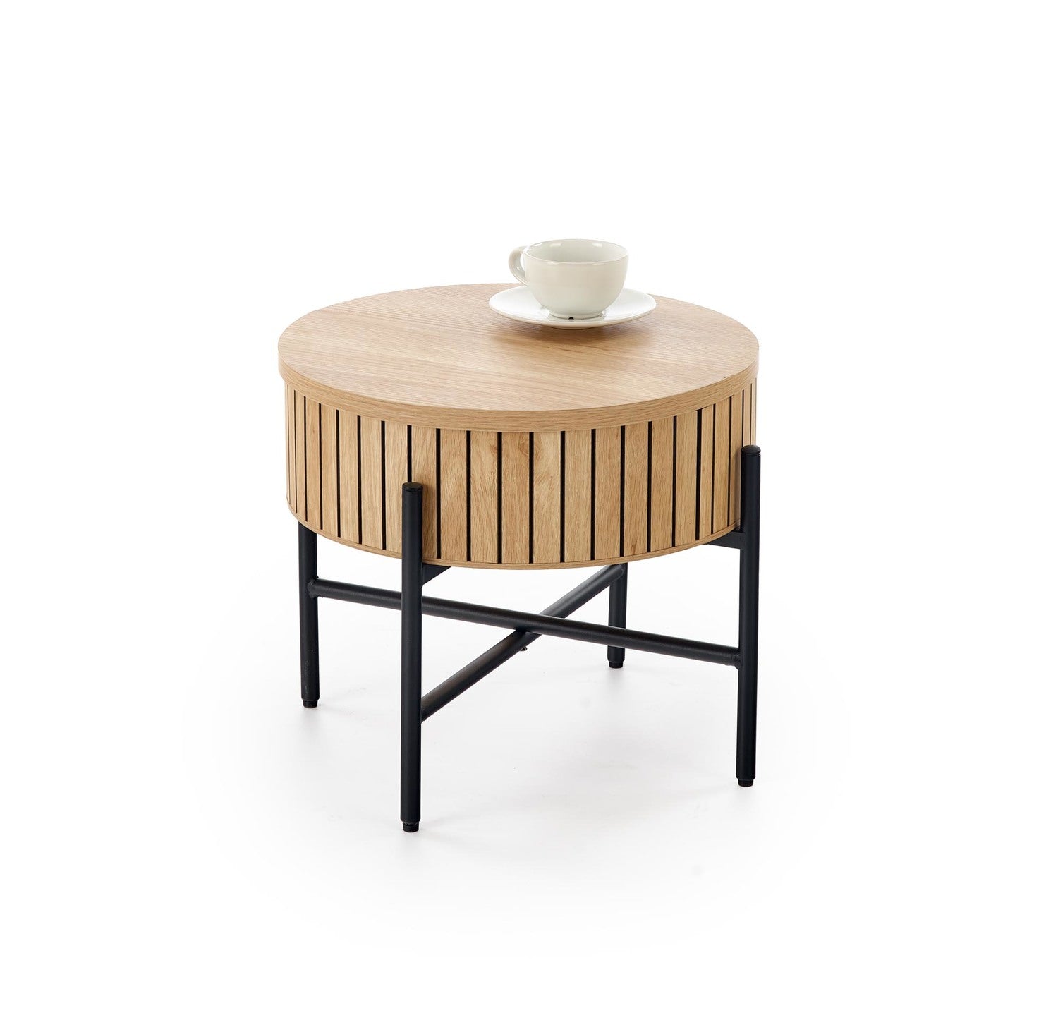 Kafijas galds Dans (2) 67/50 cm un 40/36 cm dabīgs/melns - N1 Home