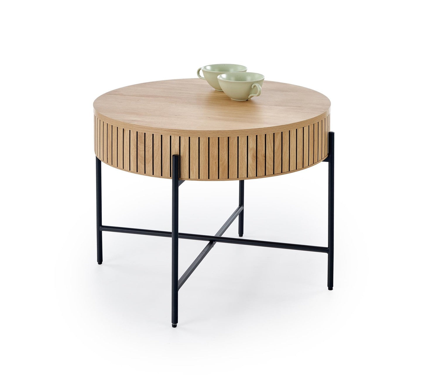 Kafijas galds Dans (2) 67/50 cm un 40/36 cm dabīgs/melns - N1 Home