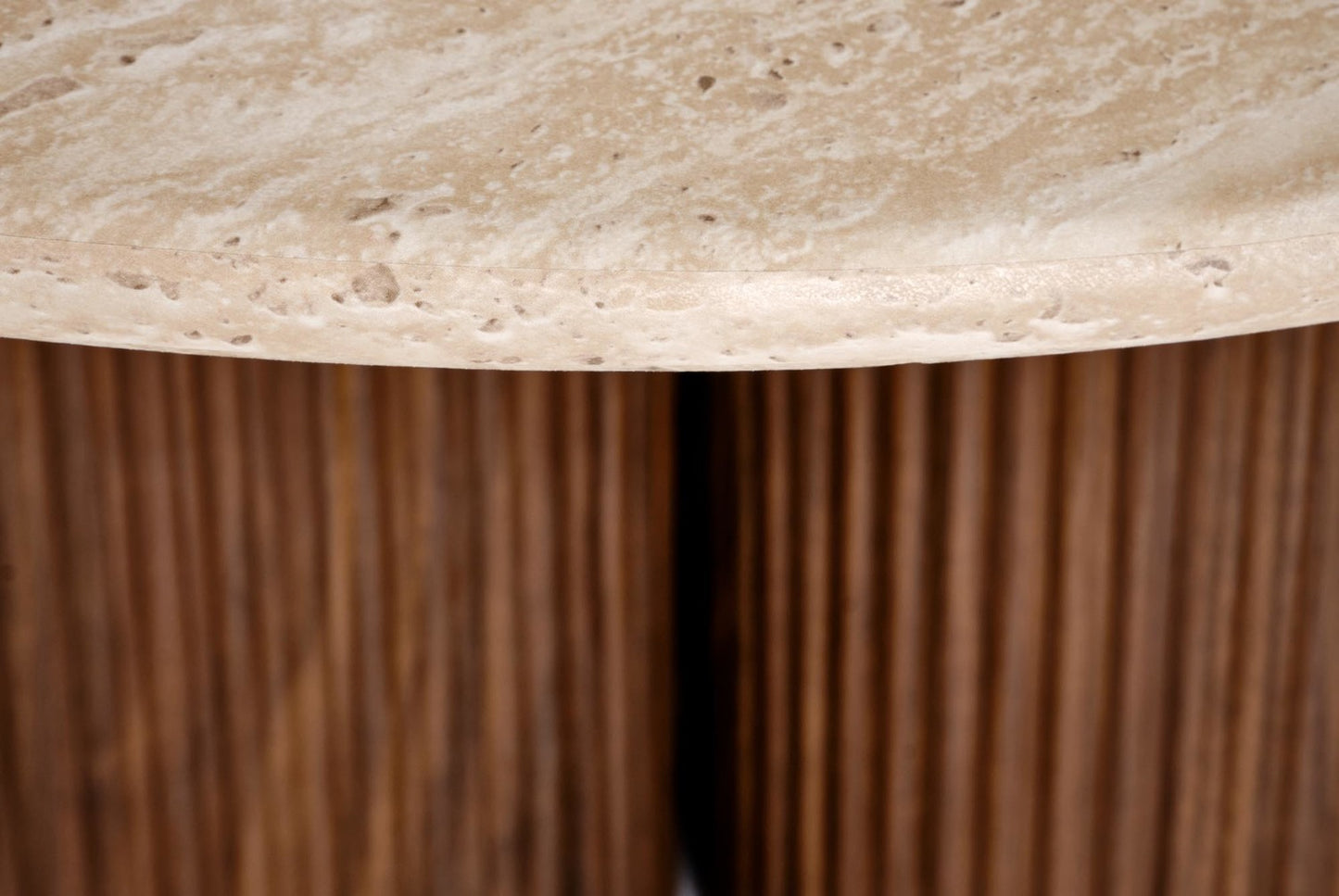 Kafijas galds Dori 50/56; 80/46 cm valrieksts/ travertīns - N1 Home