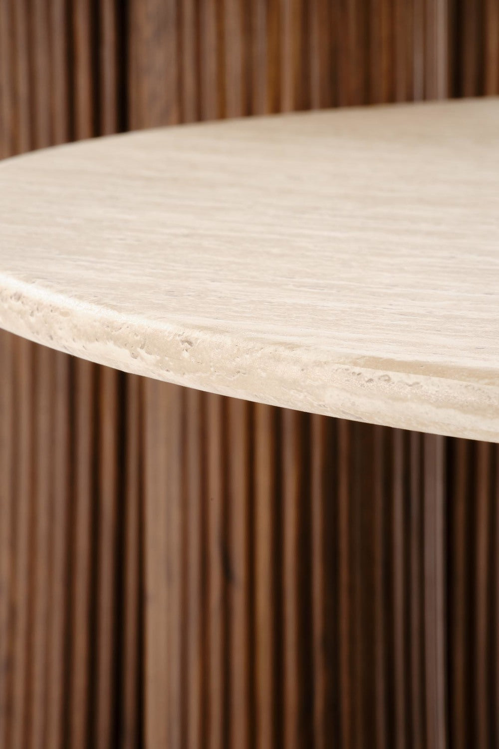 Kafijas galds Dori 50/56; 80/46 cm valrieksts/ travertīns - N1 Home