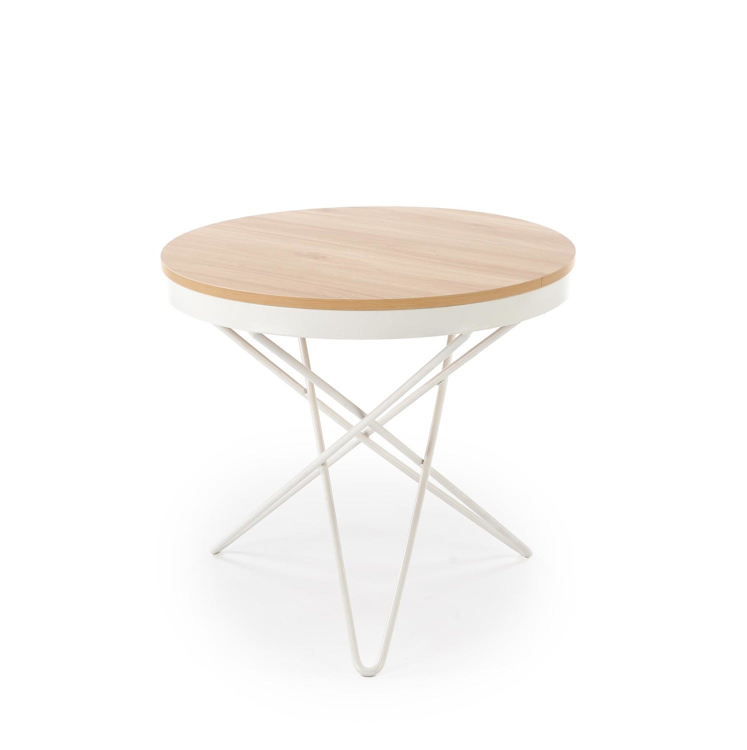 Kafijas galds Laili 60/55 cm dabīgs/balts - N1 Home