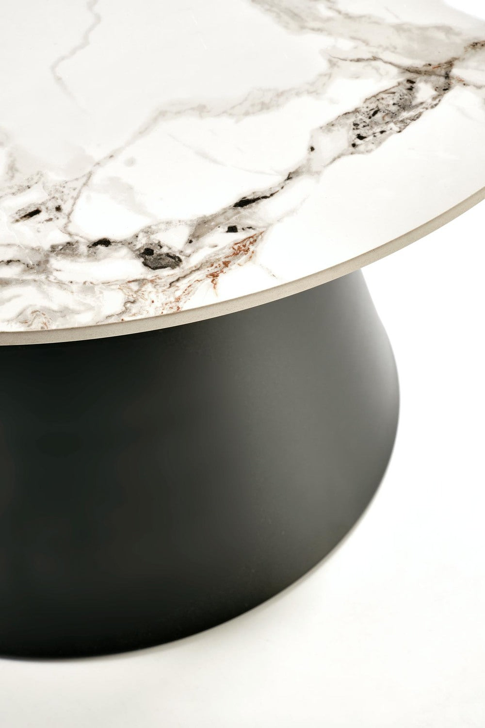 Kafijas galds(2) Magis 70/43 un 50/48 cm balts marmors/melns - N1 Home