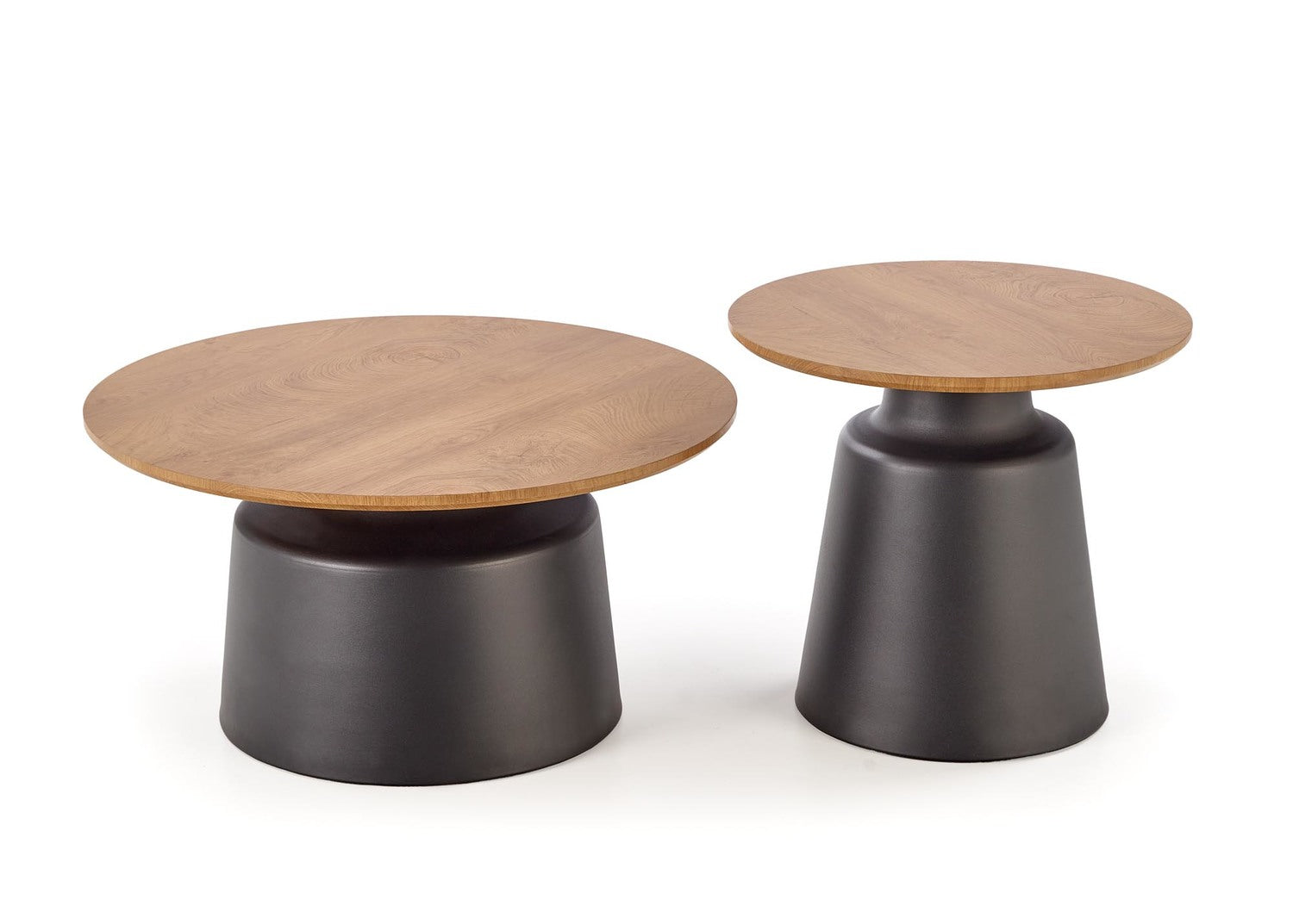 Kafijas galds(2) Malo 70/36 un 50/45 cm dabīgs/melns - N1 Home