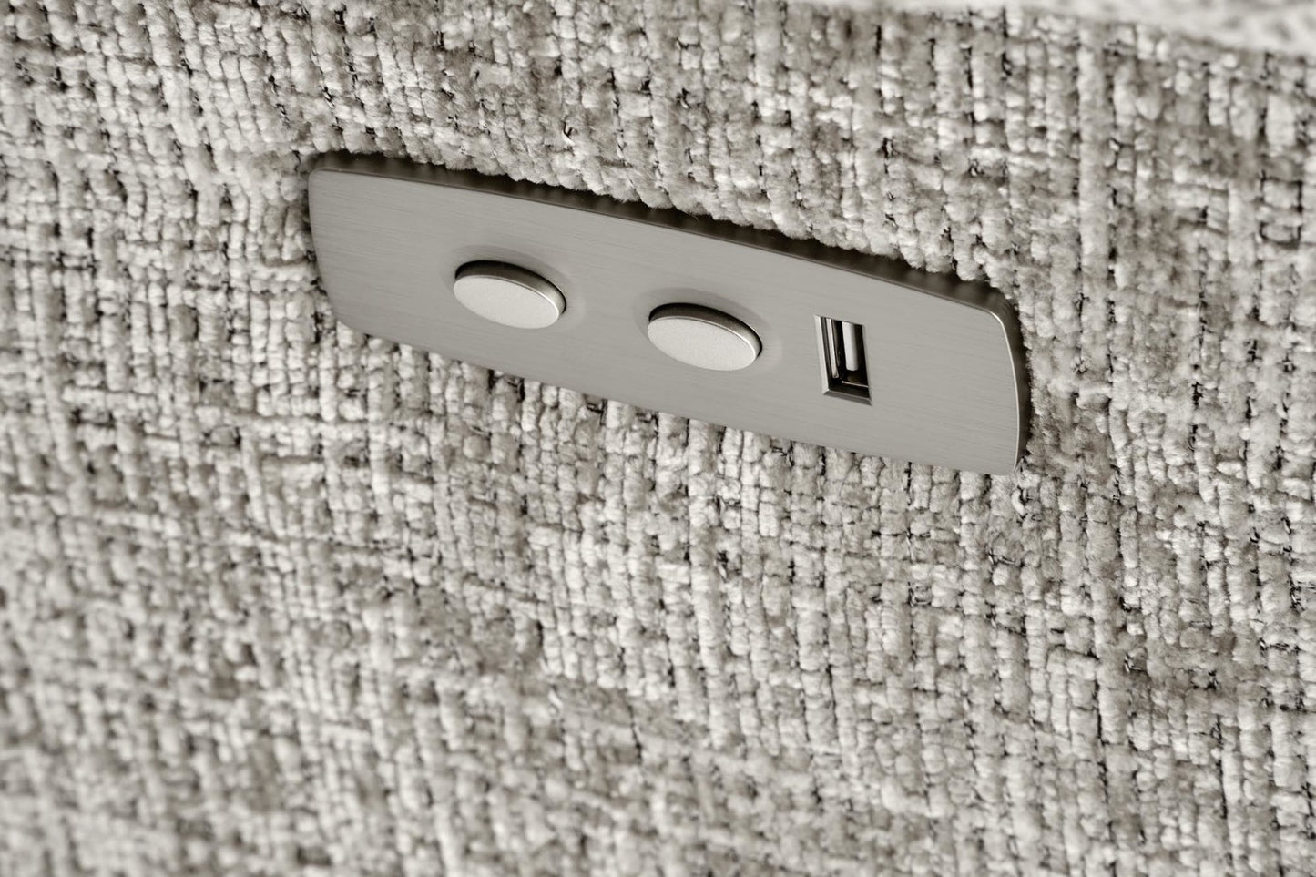 Krēsls Amols 105/168-100/86-100/55-50 cm pelēks