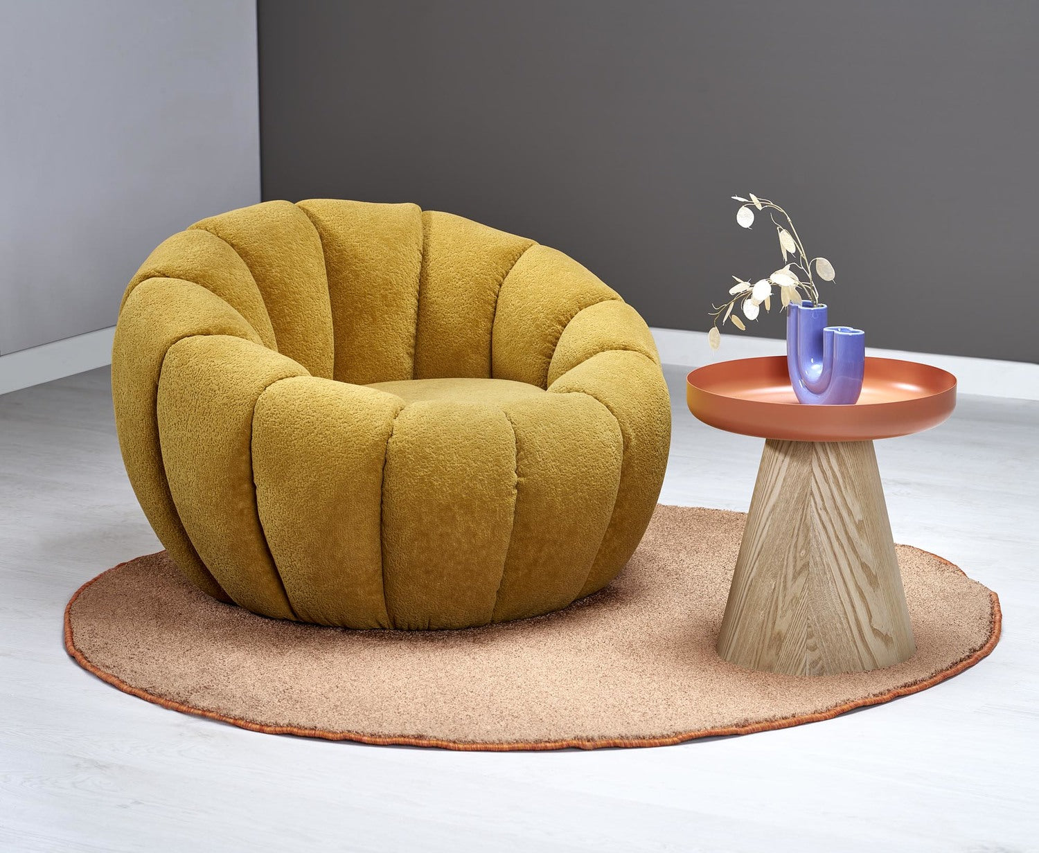 Atzveltnes krēsls Gasp 90/60/95 cm sinepes - N1 Home