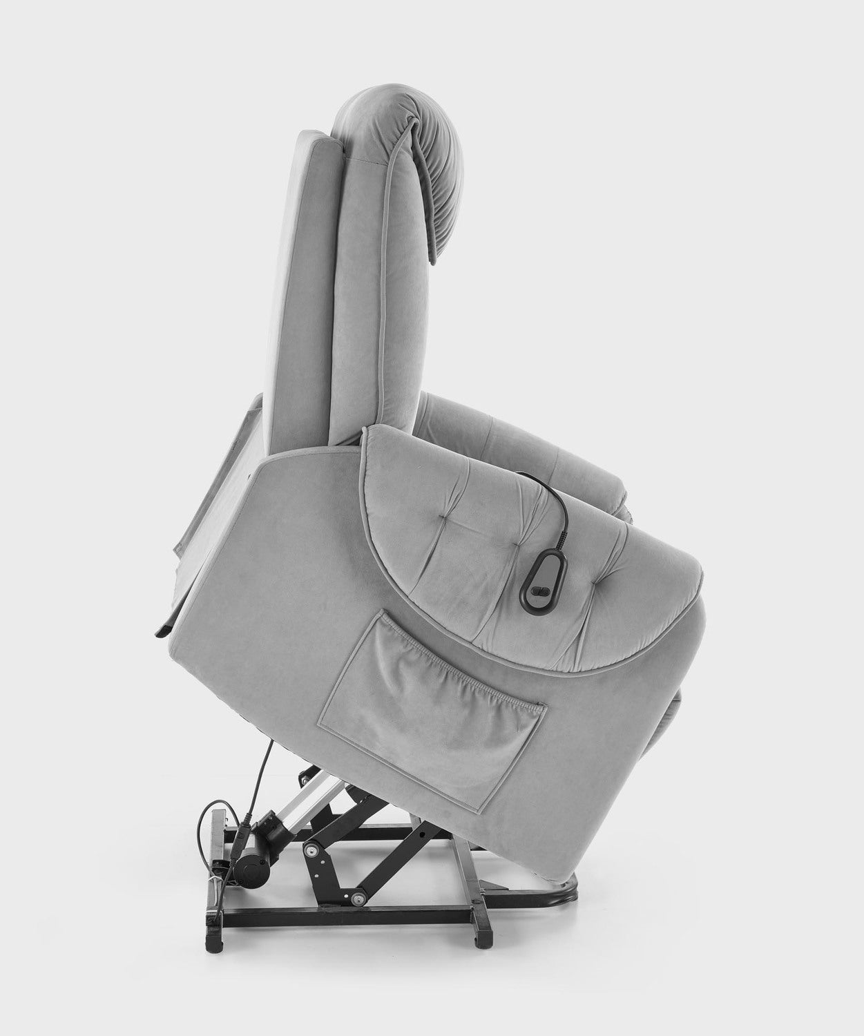 Atpūtas krēsls ar elektrisko atgāšanas funkciju Horta 97/158/53 cm pelēks