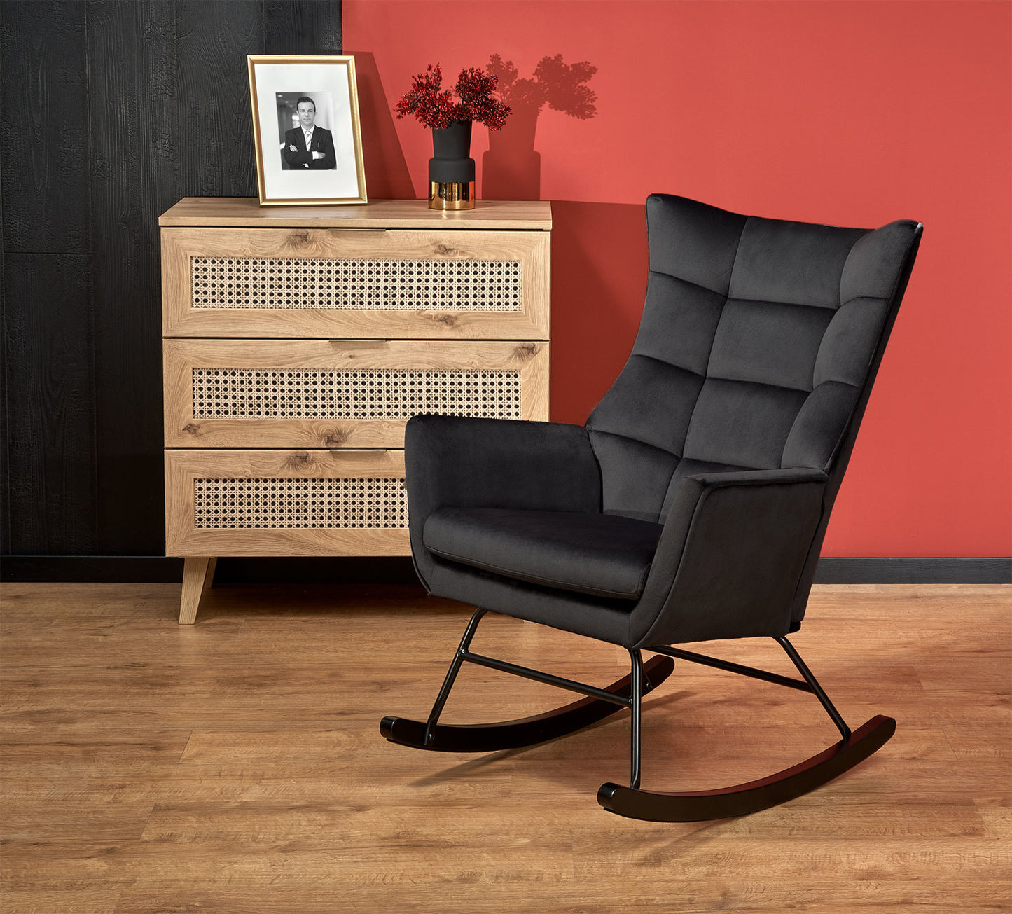 Krēsls Baz 70/90/92/48 cm melns - N1 Home