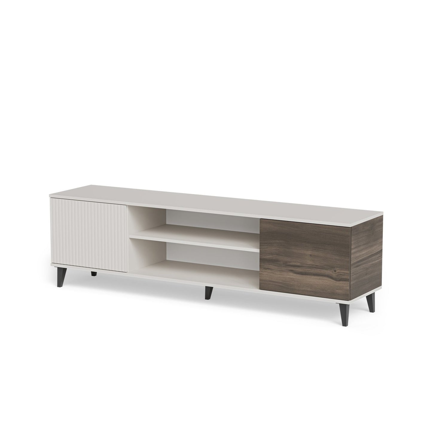 TV galdiņš ar kamīnu Berlin 180/40/52 cm kašmirs/valrieksts