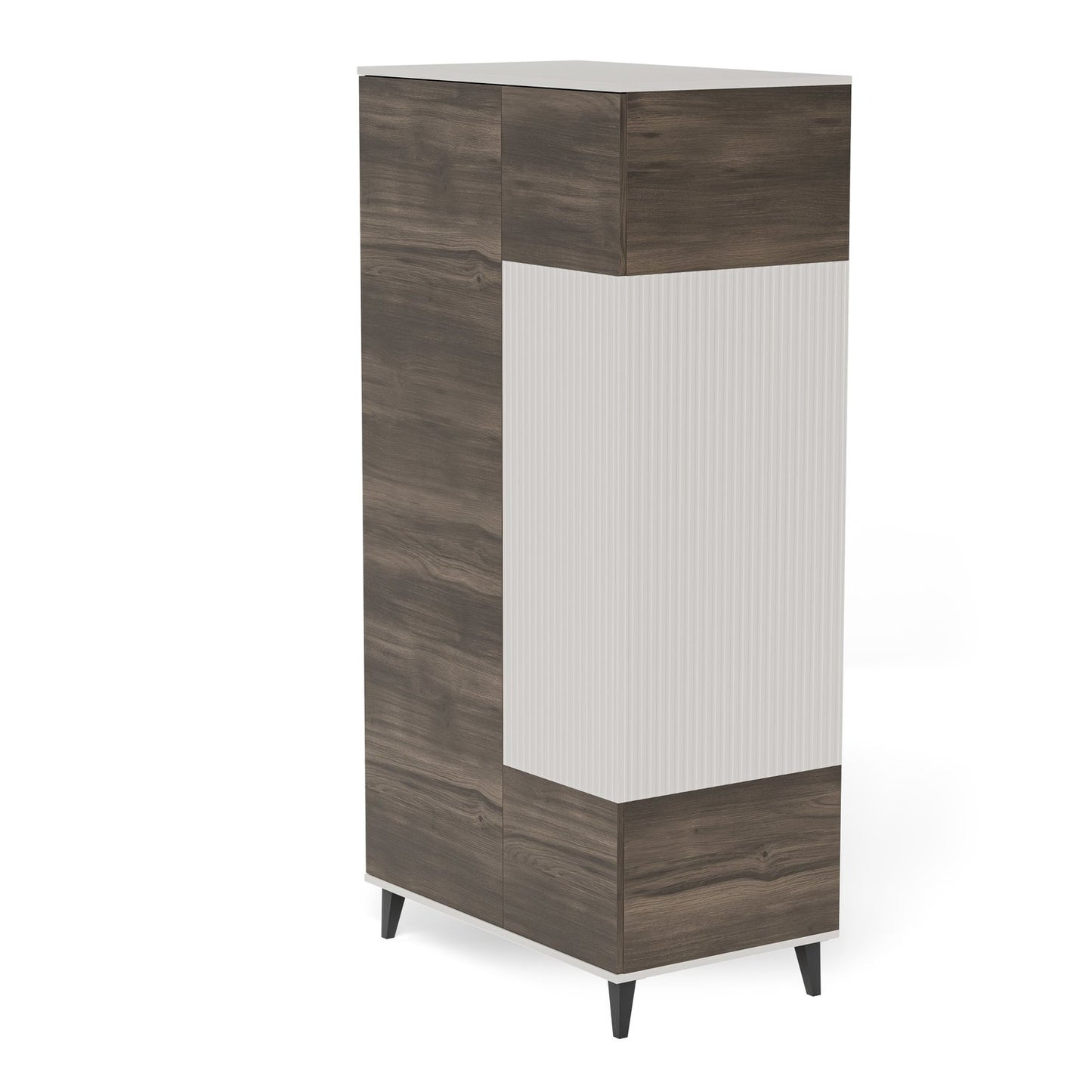 Skapis Berlin 90/55/182 cm kašmirs/valrieksts - N1 Home