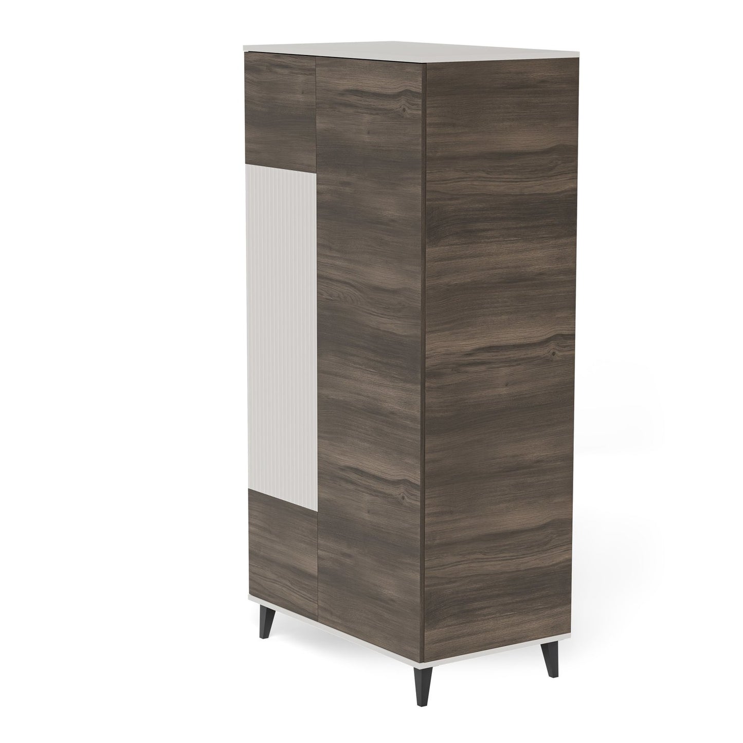 Skapis Berlin 90/55/182 cm kašmirs/valrieksts - N1 Home