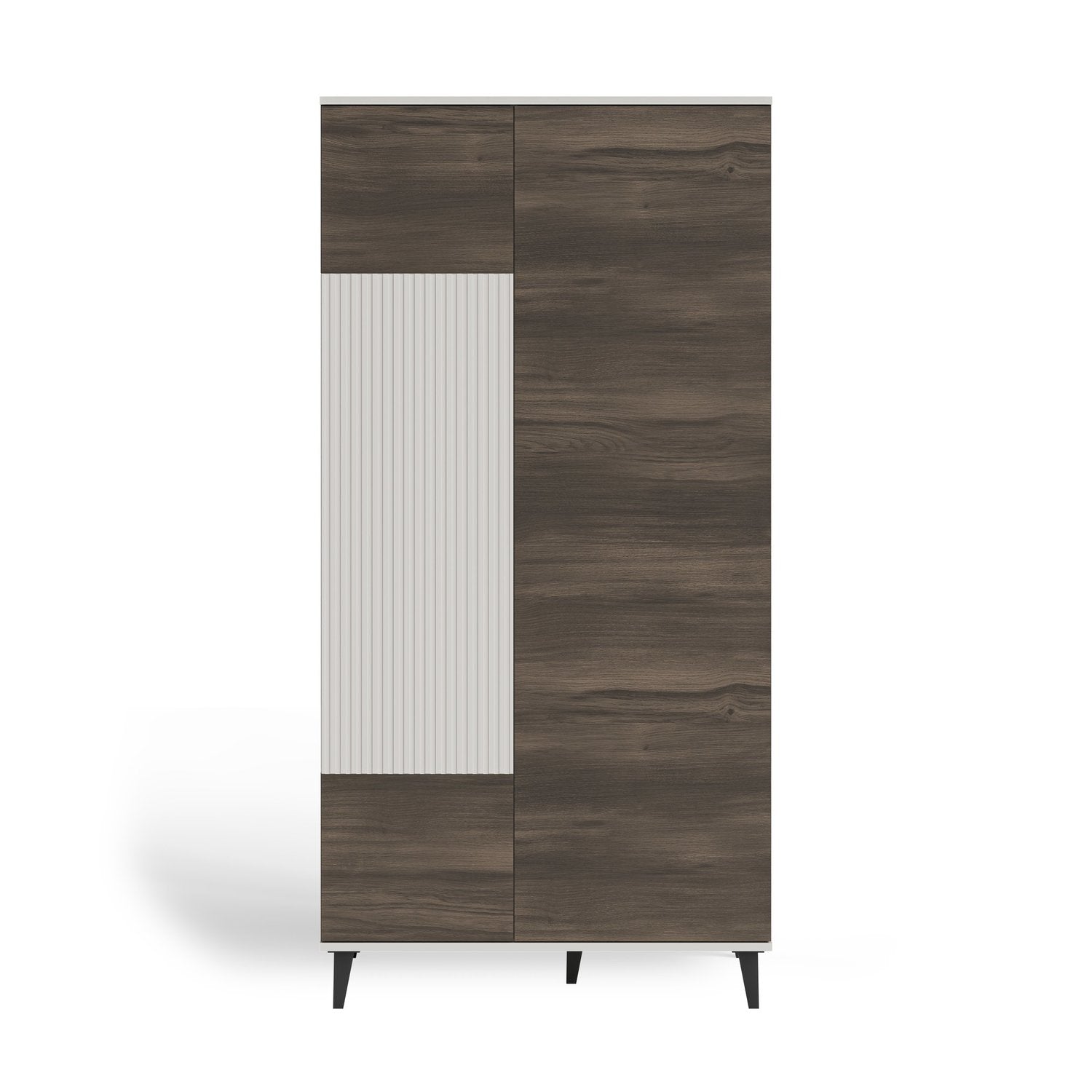 Skapis Berlin 90/55/182 cm kašmirs/valrieksts - N1 Home