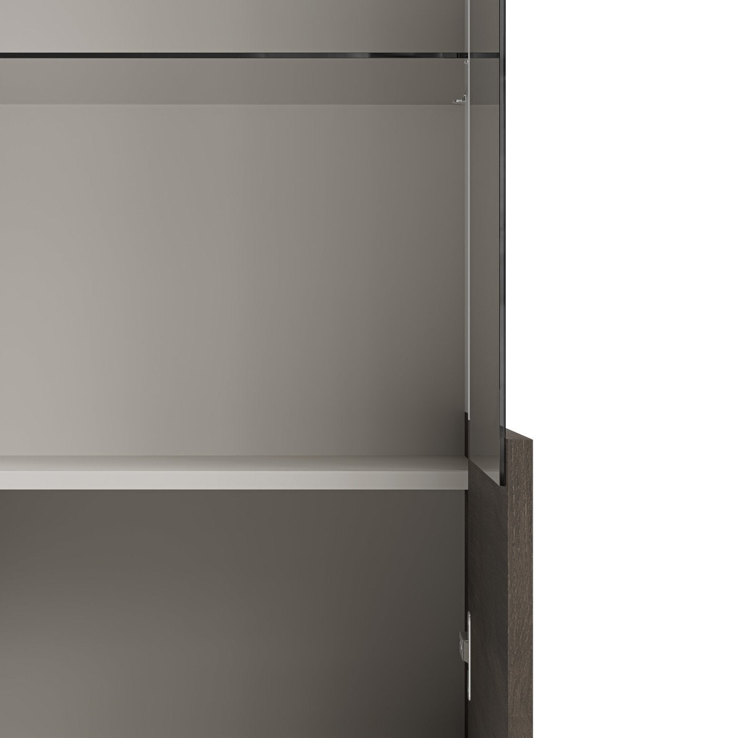 Vitrīnas skapis Berlin 60/40/182 cm kašmirs /valrieksts - N1 Home