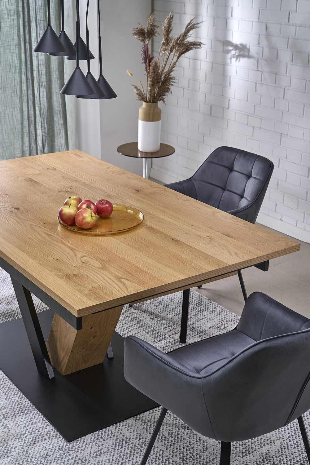 Galds Fani 160/90/78 cm dabīgs/melns - N1 Home