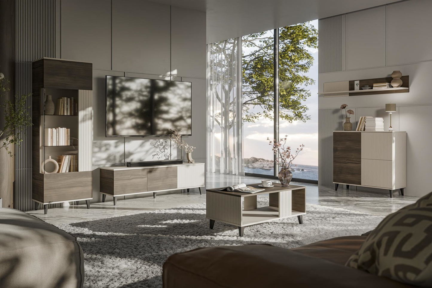 Kumode Berlin 100/40/95 cm kašmirs/valrieksts - N1 Home