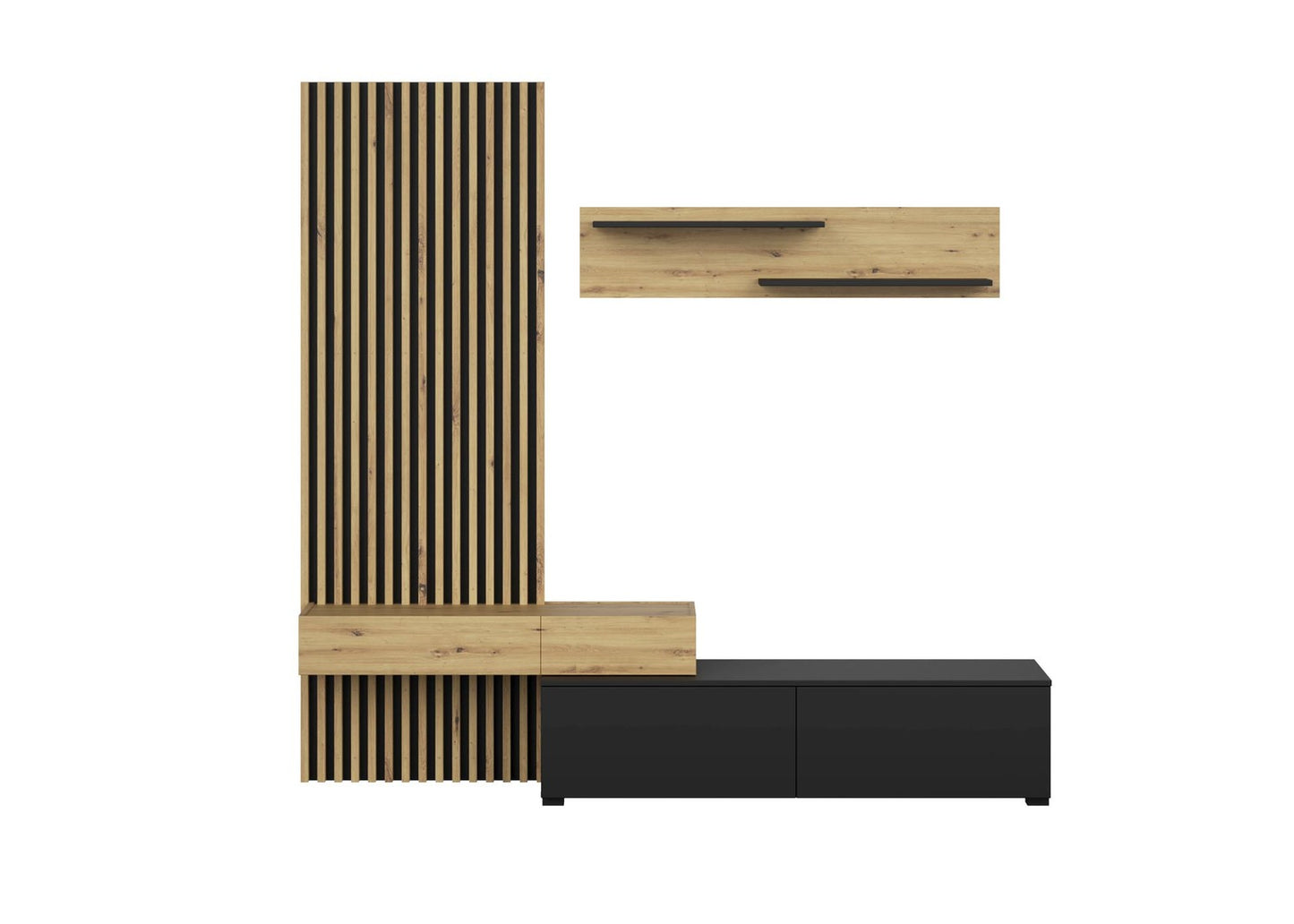 Mēbeļu komplekts Karmina 210 cm Artizan ozols/melns