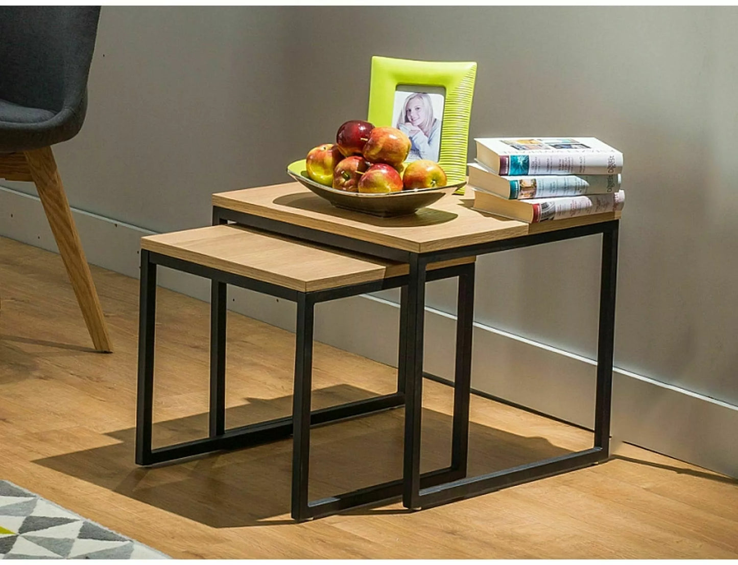 Kafijas galdiņi Lari 50/50/45, 40/40/40 cm ozols - N1 Home