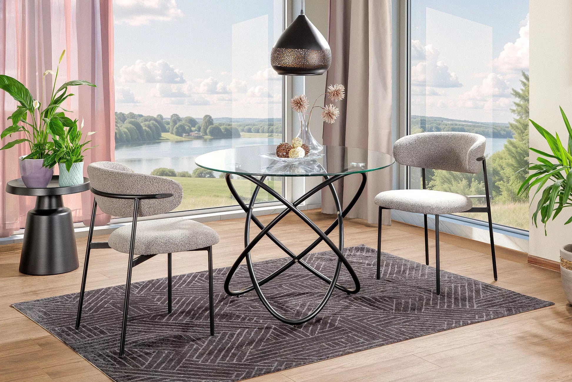 Galds Oria 75/100 cm hroms - N1 Home