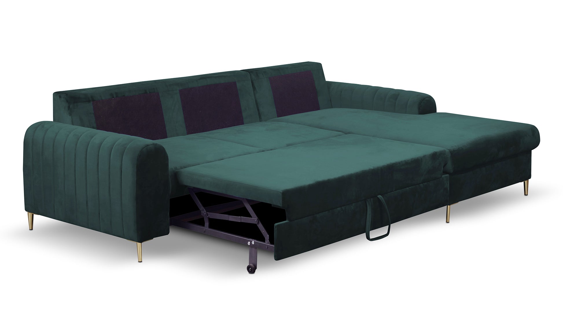 Dīvāns Monaske 252/106,5/90-168 cm jungle green - N1 Home