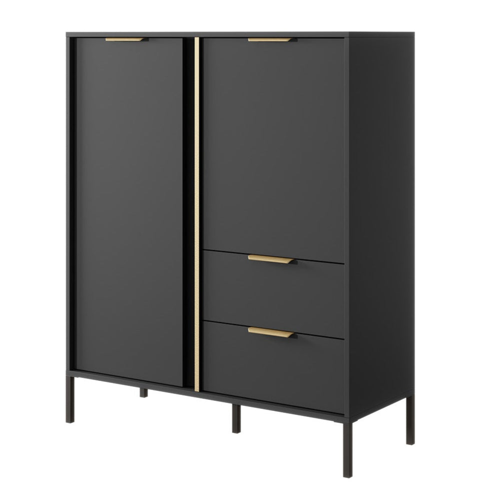 Kumode Larsi 103/123/39 cm melns - N1 Home