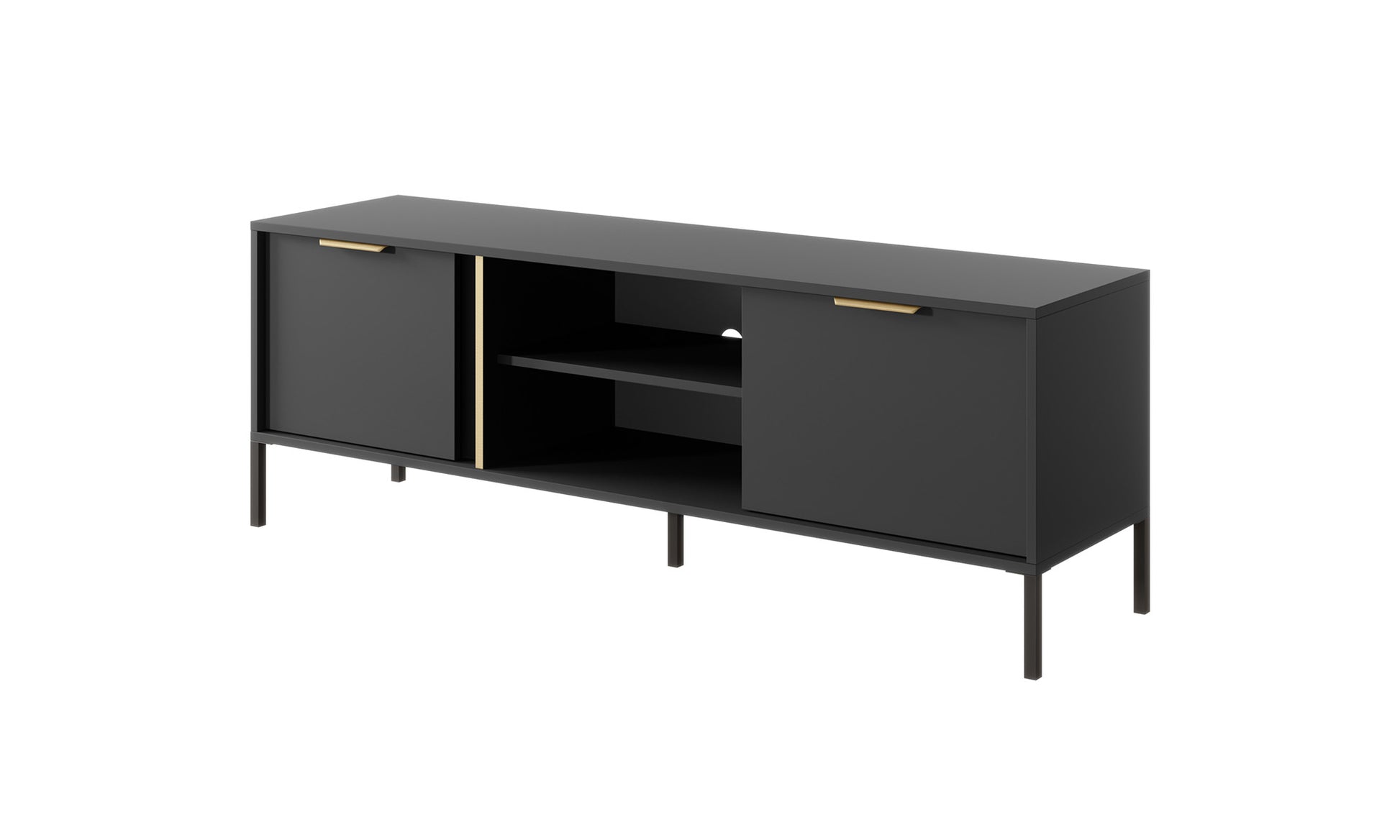 TV skapis Larsi 153/53/39 cm melns - N1 Home