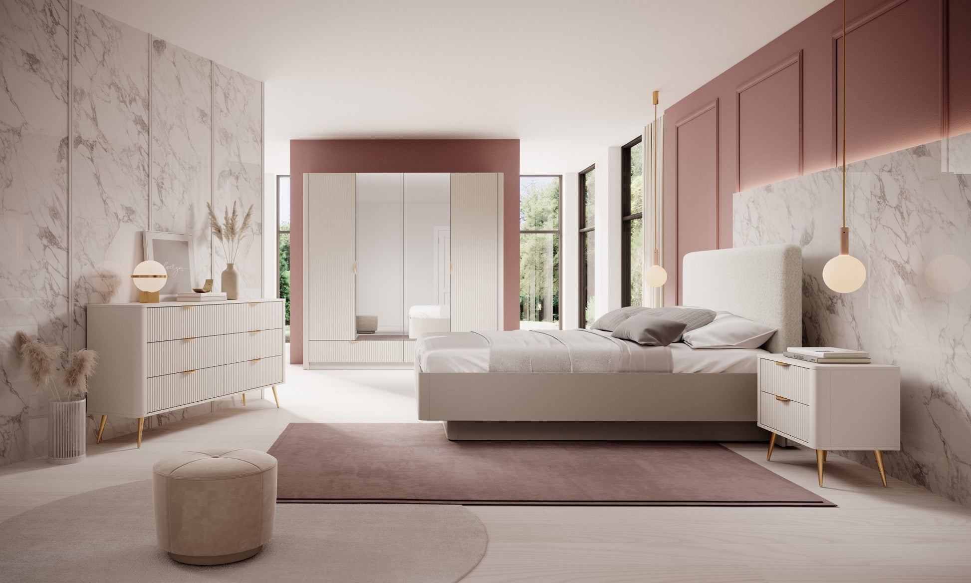 Skapis Lanti 213/298.54 cm bēšs - N1 Home