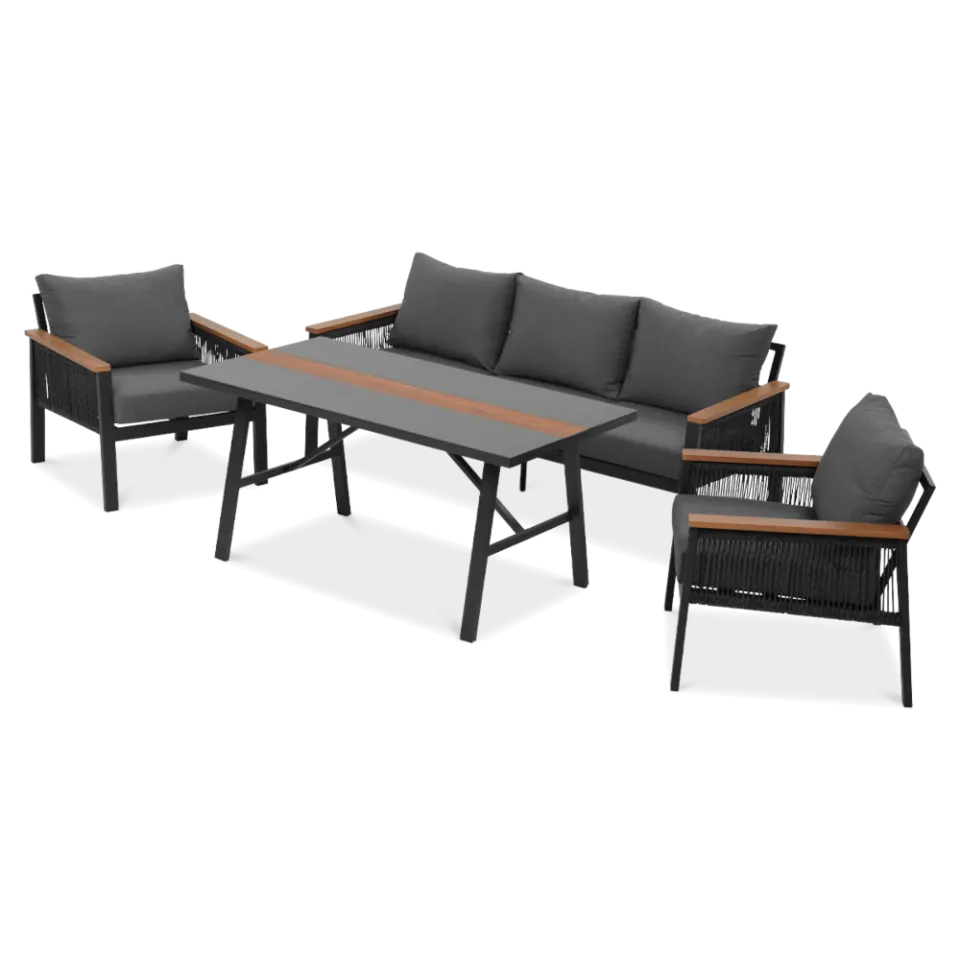 Dārza komplekts Askot 2 tumši pelēks - N1 Home