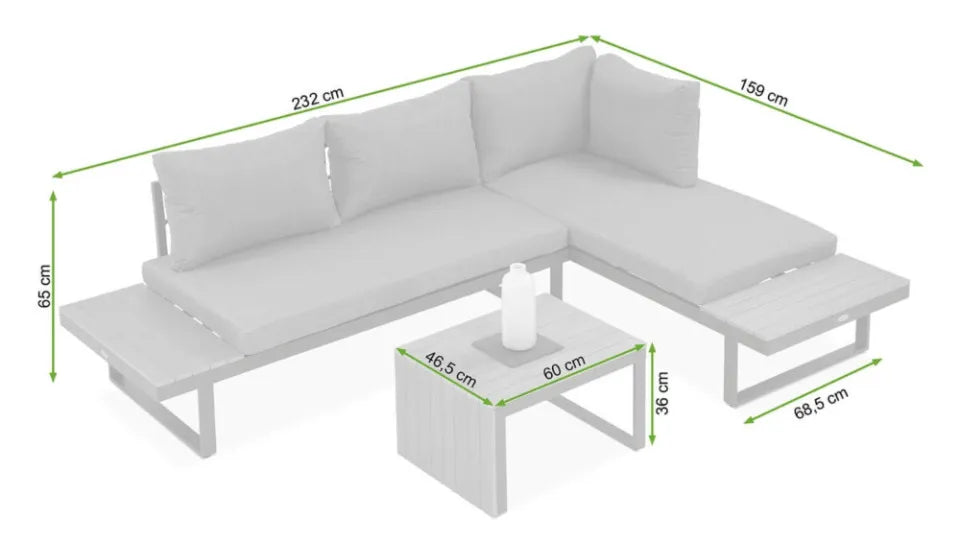 Dārza komplekts Tulis gaiši pelēks - N1 Home