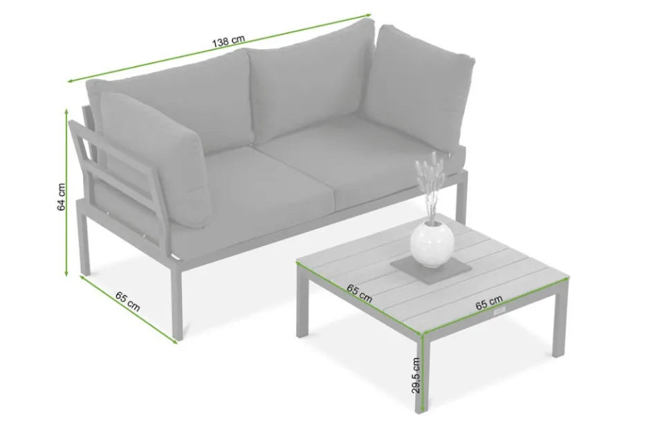 Dārza mēbeles Javy tumši pelēks - N1 Home