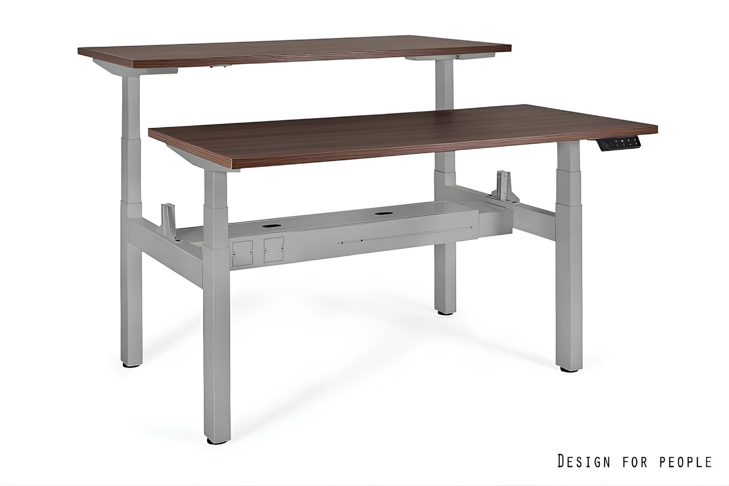 Galds Aktiva II 140; 160/70 cm pelēks/valrieksts - N1 Home