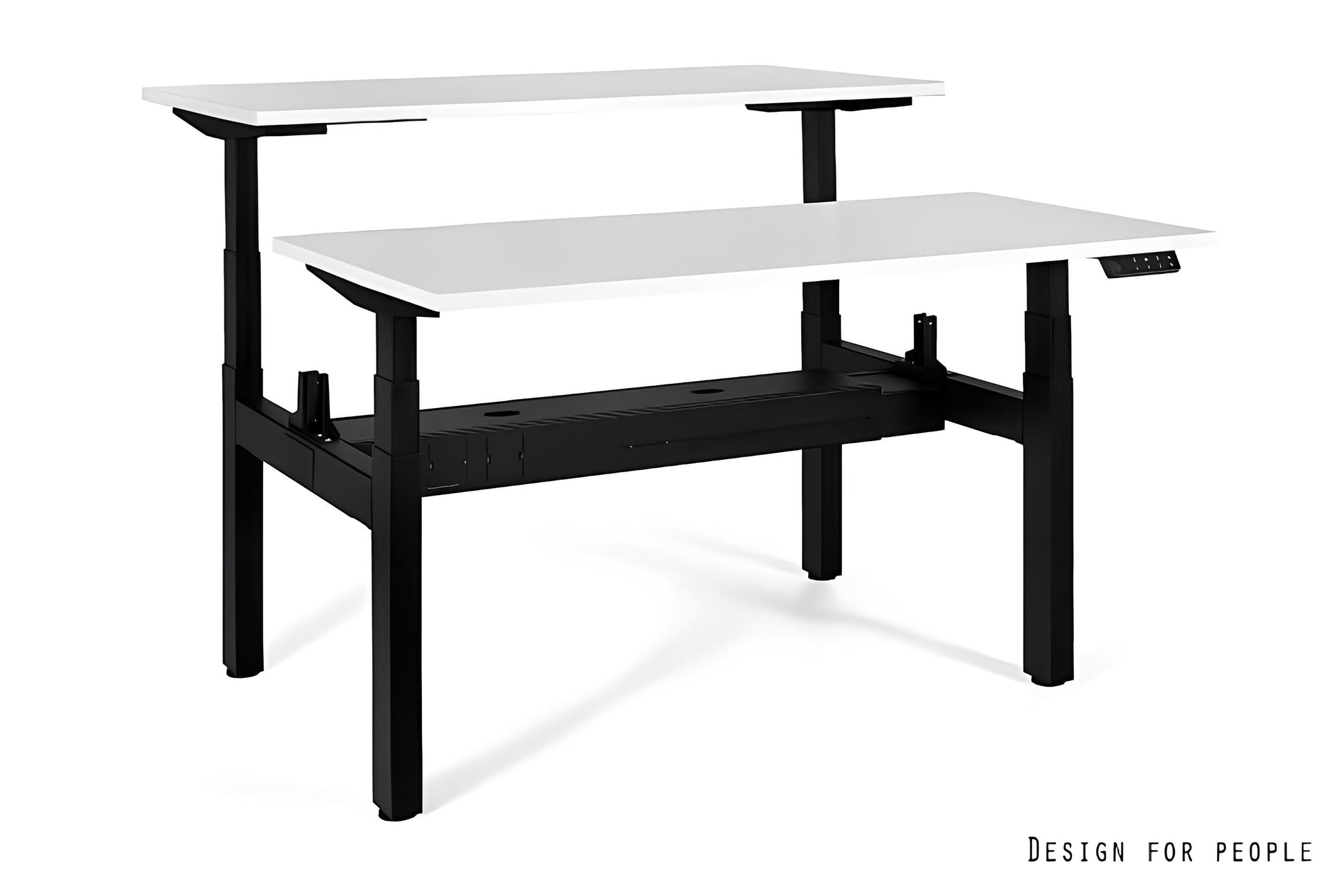 Galds Aktiva II 140; 160/70 cm melns/balts - N1 Home