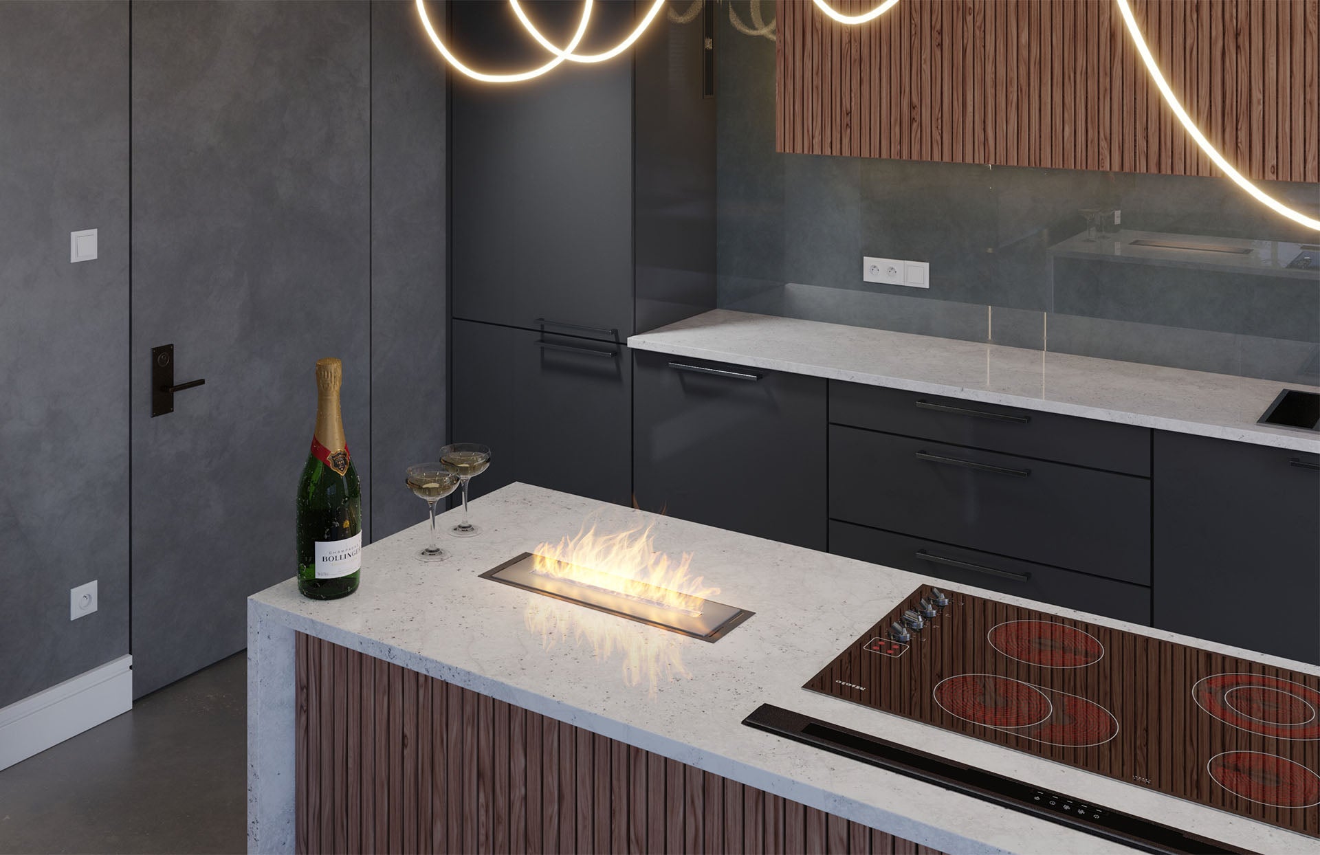 Biokamīns Inbo 500 50/15/5 cm melns - N1 Home