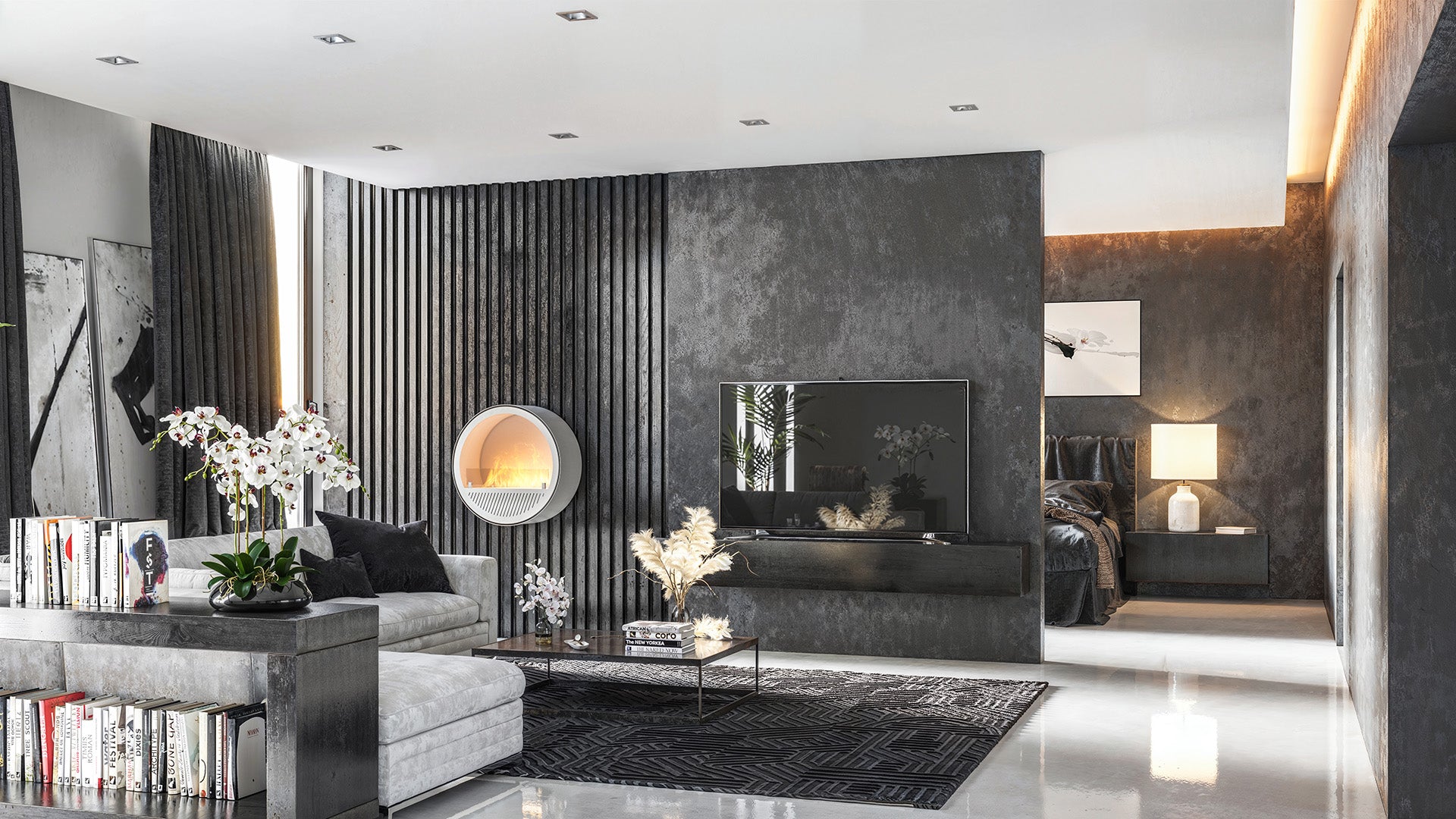 Biokamīns Incyrc Slim wall 72/30 cm balts - N1 Home