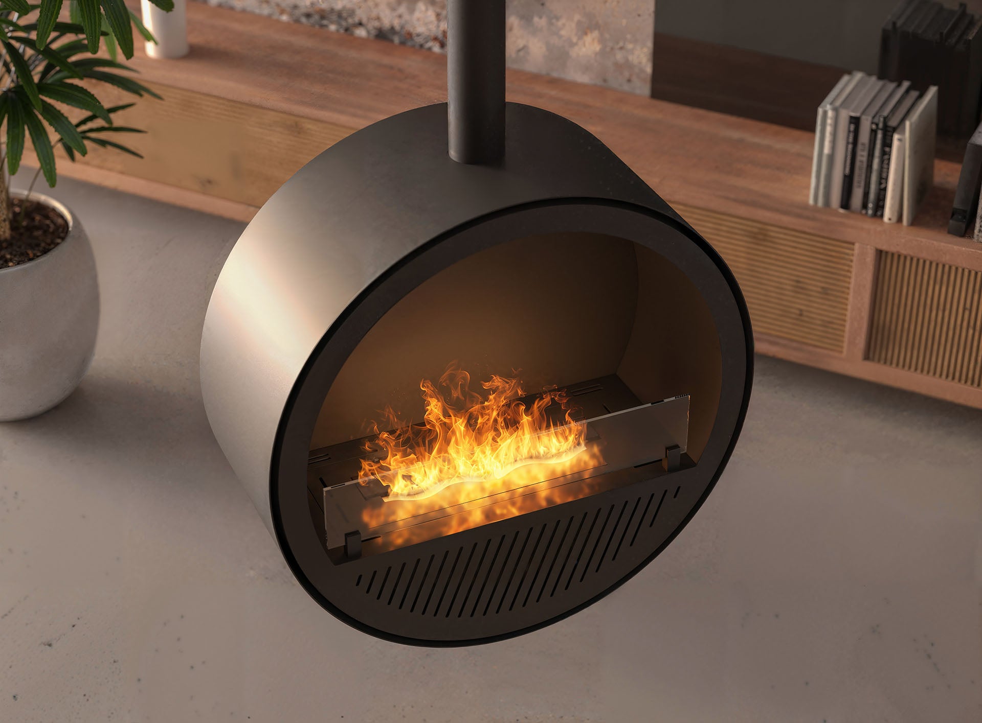 Biokamīns Incyrc Slim 72/30/220 cm melns - N1 Home