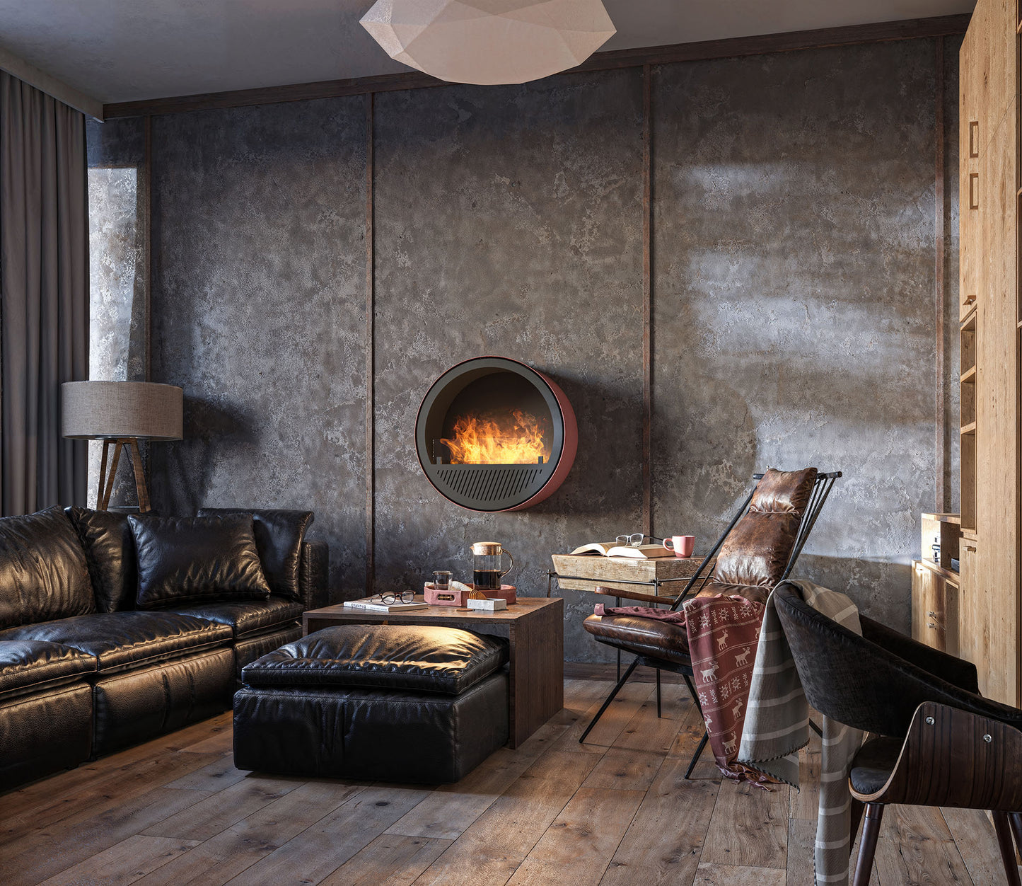 Biokamīns Incyrc Slim wall 72/30 cm melns - N1 Home