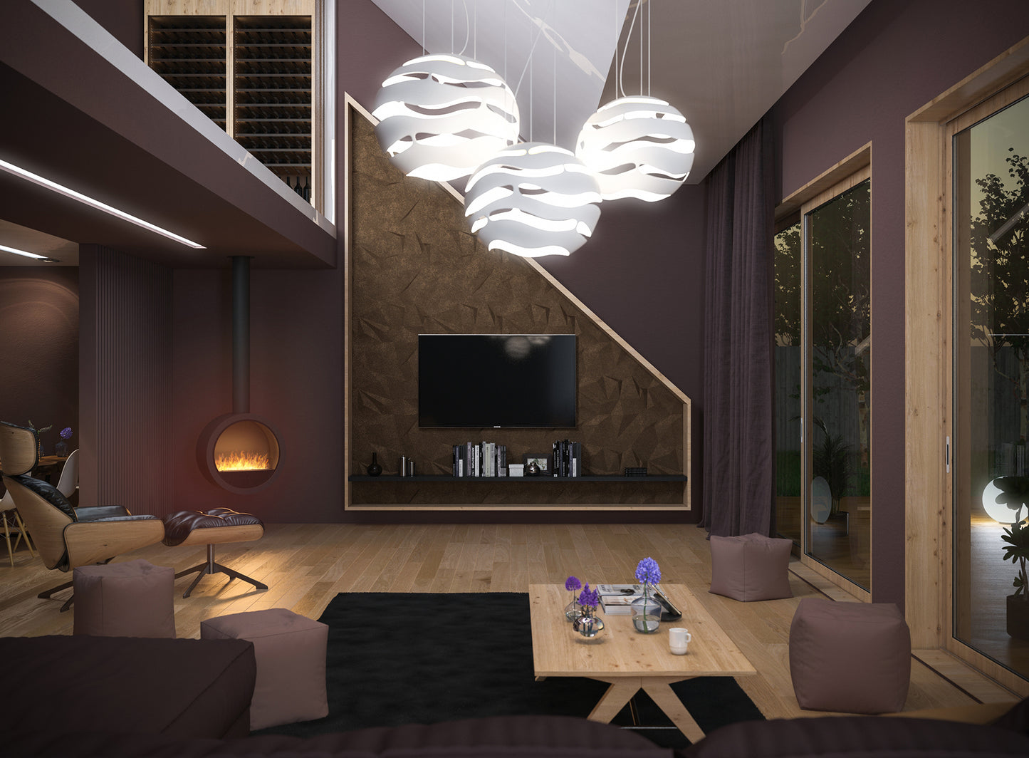 Biokamīns Incyrk 70/35/150 cm melns - N1 Home