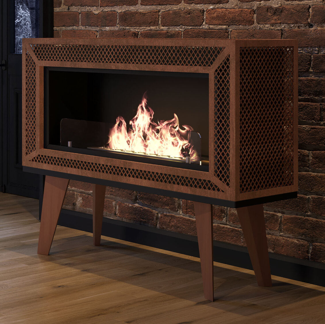 Biokamīns Industria 100/47/30 cm brūns - N1 Home