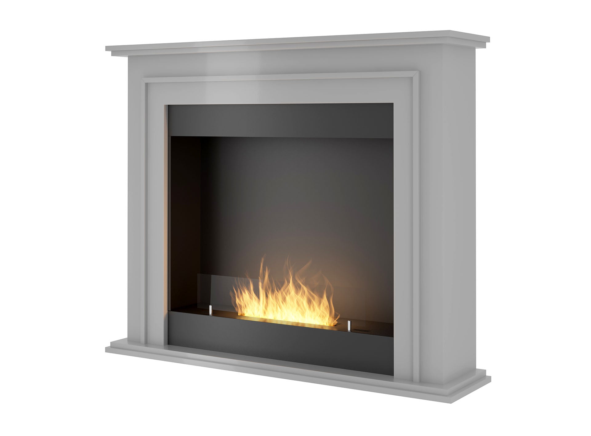 Biokamīns Ports 1 112/90/26 cm balts - N1 Home