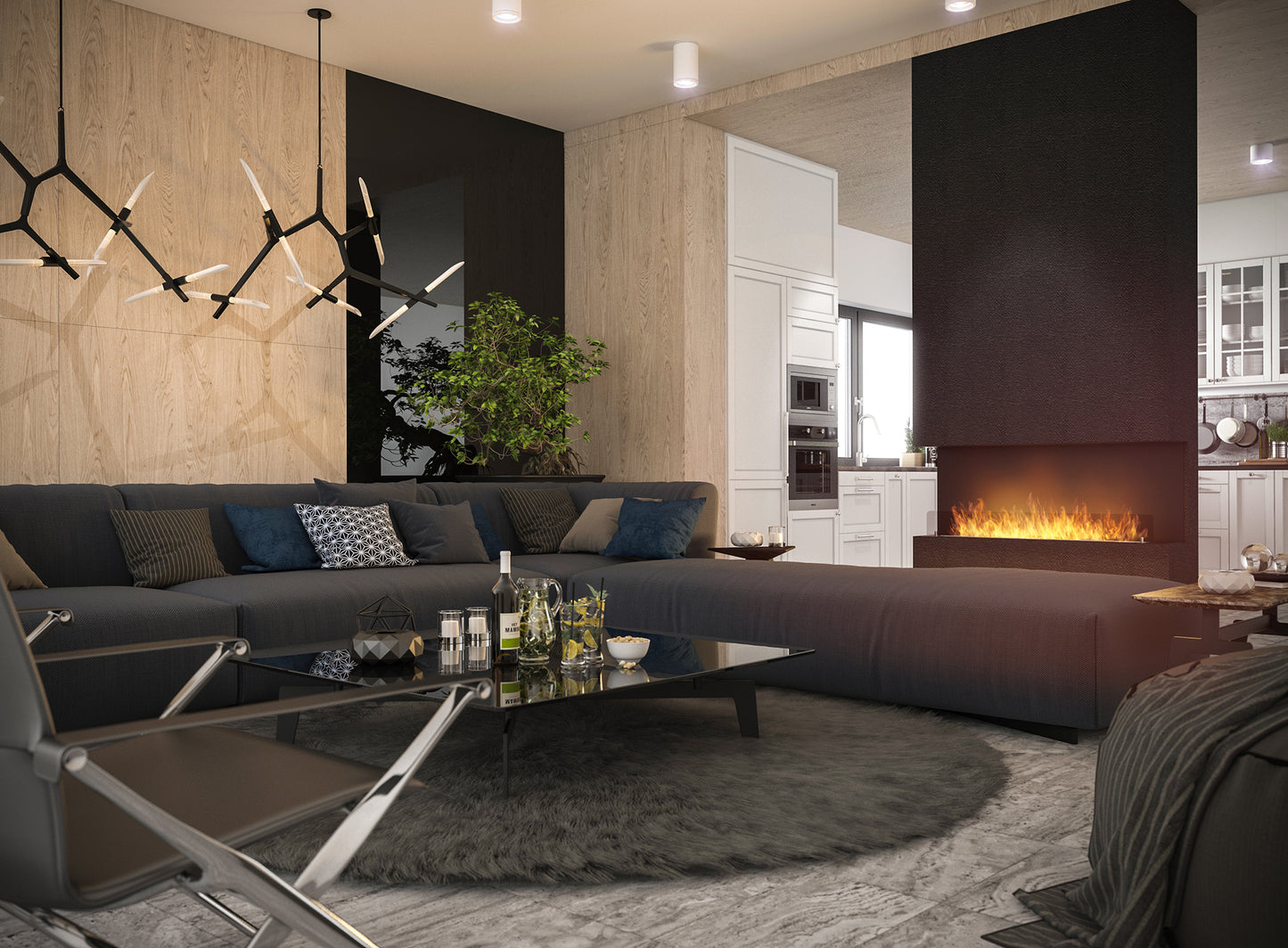 Biokamīns INSI C 1. versijas 80/45/25; 100/45/25; 120/45/25 cm melns - N1 Home