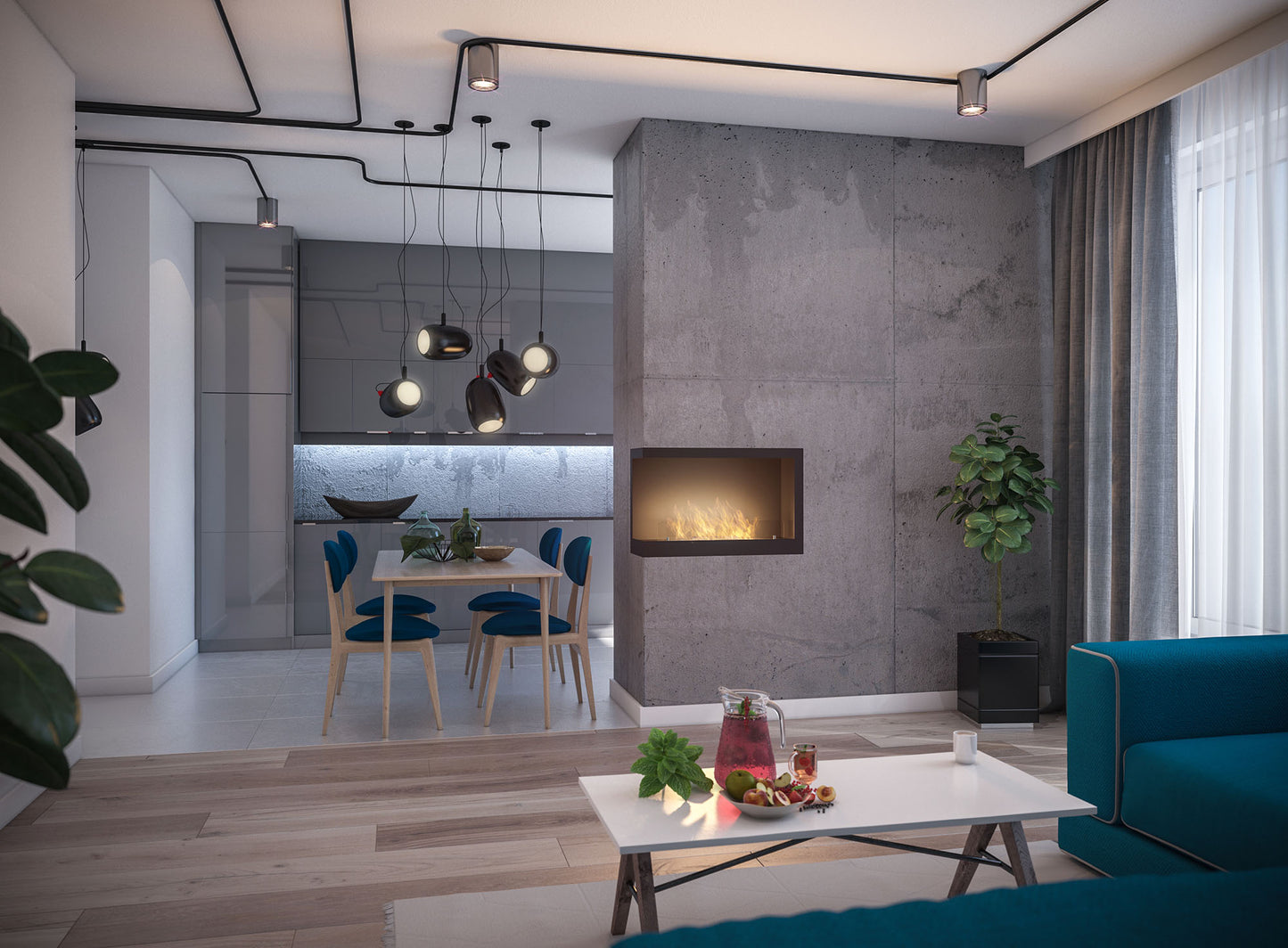 Biokamīns Insi 800V1 84/54/25 cm melns - N1 Home