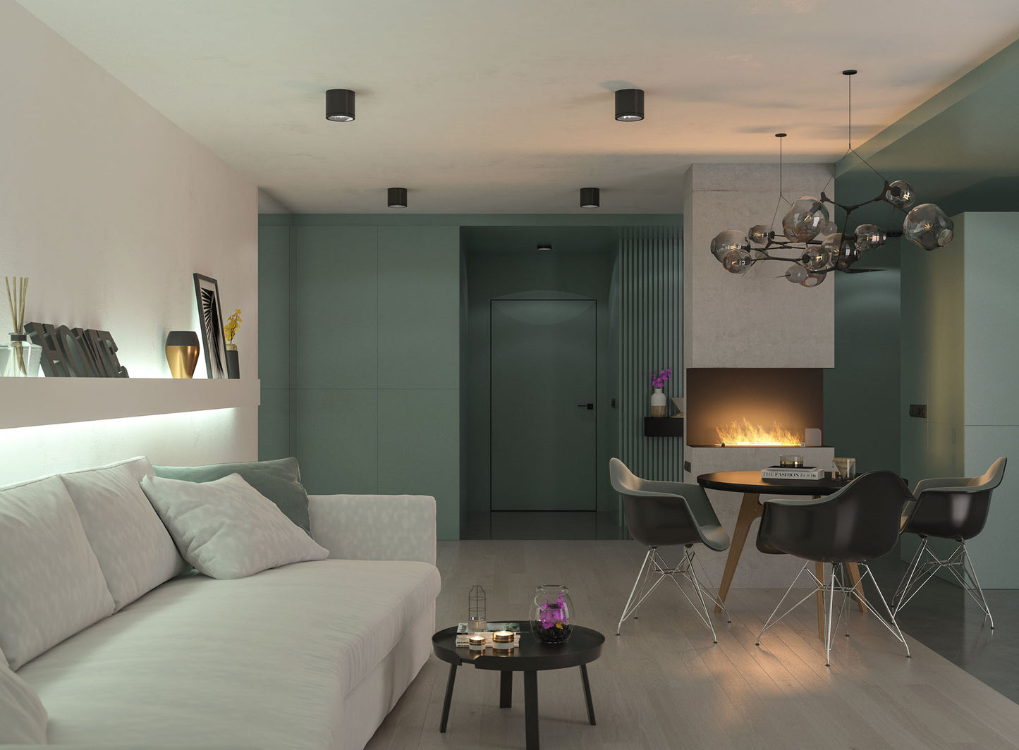 Biokamīns INSI C 1. versijas 80/45/25; 100/45/25; 120/45/25 cm melns - N1 Home