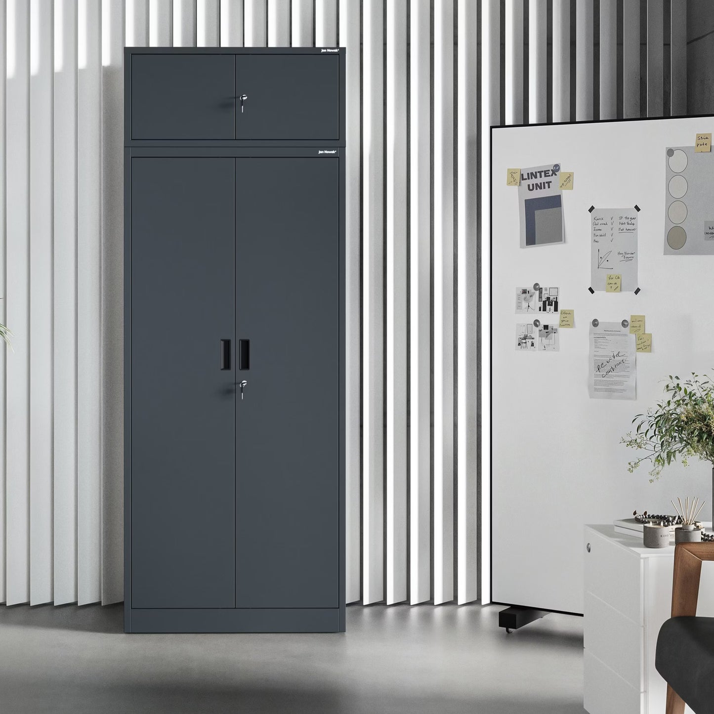 Skapis Yan kompakts 175/80/40 cm antracīts - N1 Home