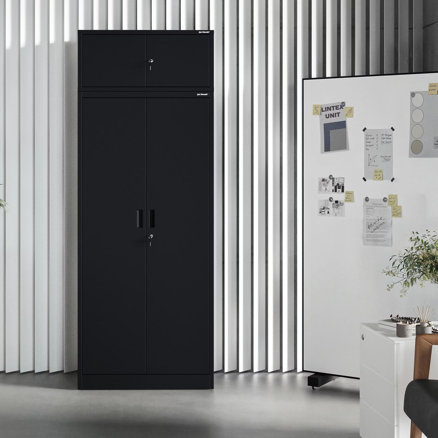 Skapis Yan kompakts 175/80/40 cm melns - N1 Home