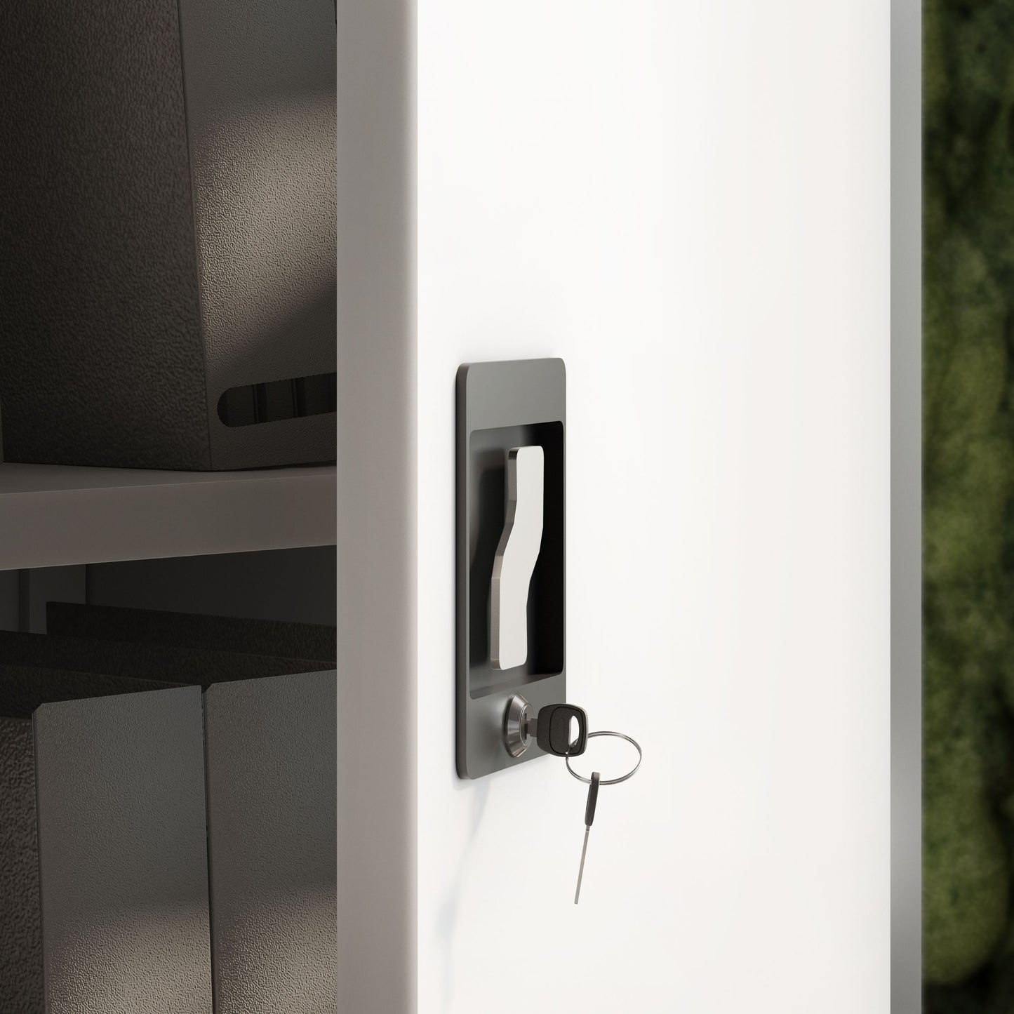 Metāla slēdzams skapis Jaf II 185/115/40 cm balts/antracīts - N1 Home